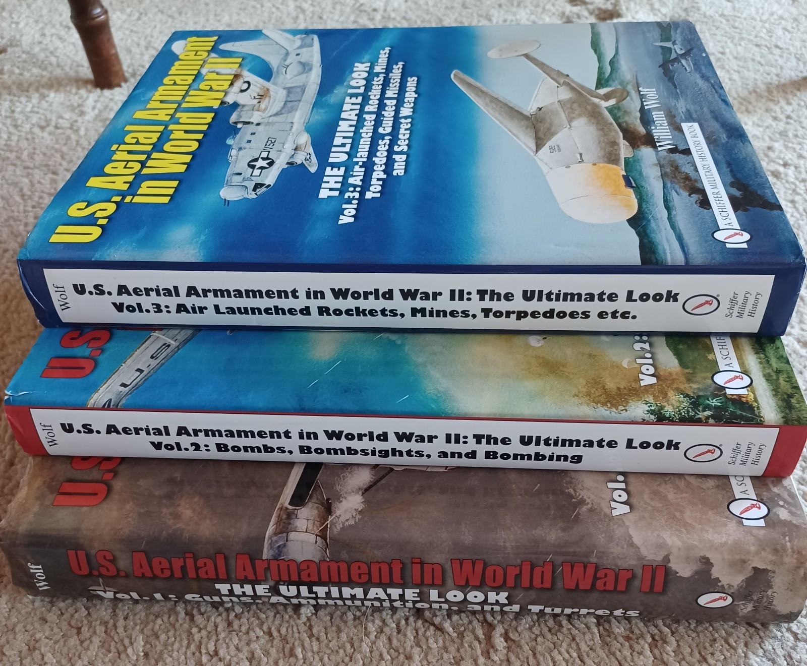 U.S. Aerial Armament in World War II ~ All 3 Volumes By William Wolf