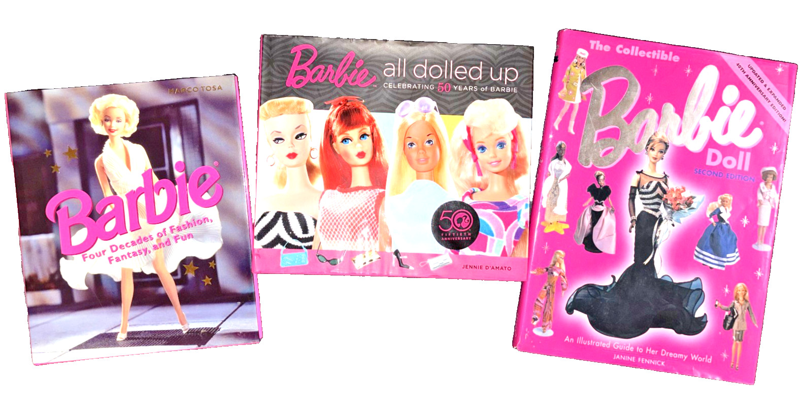 Lot of 3 Hardcover Barbie Books 1998, 1999, 2009