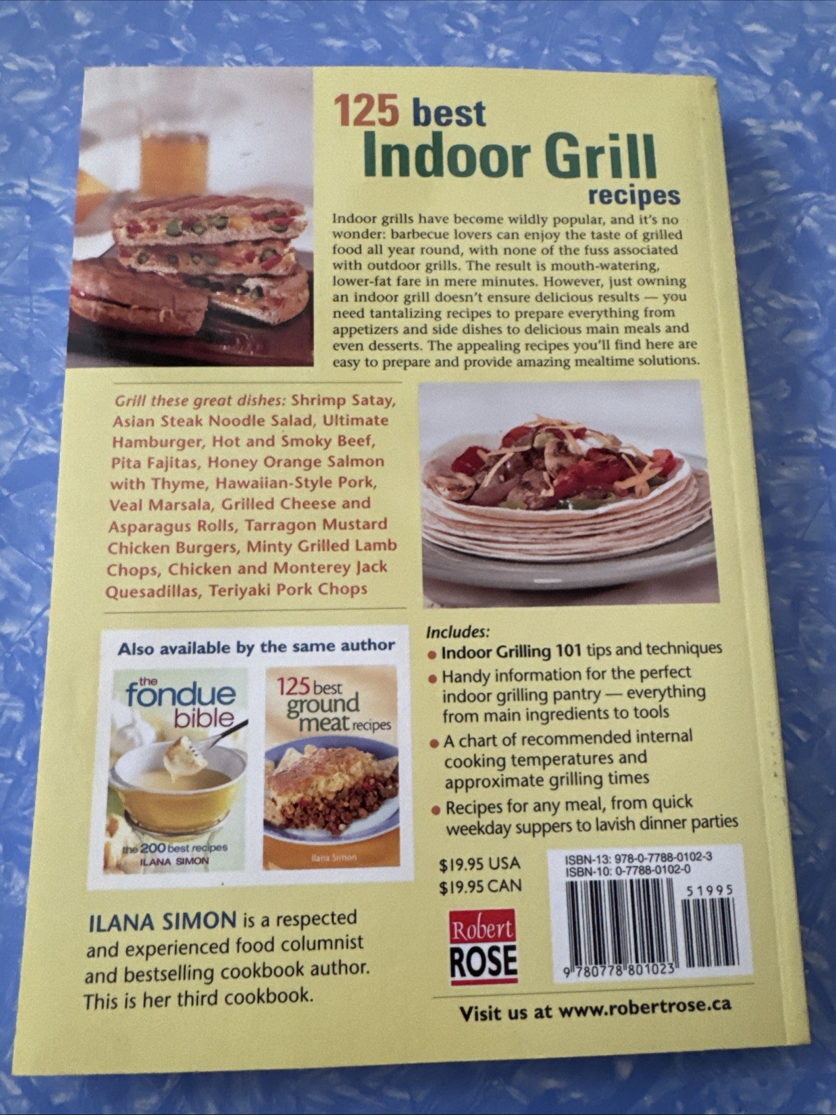 125 Best Indoor Grill Recipes by Ilana Simon (2004, Trade Paperback)