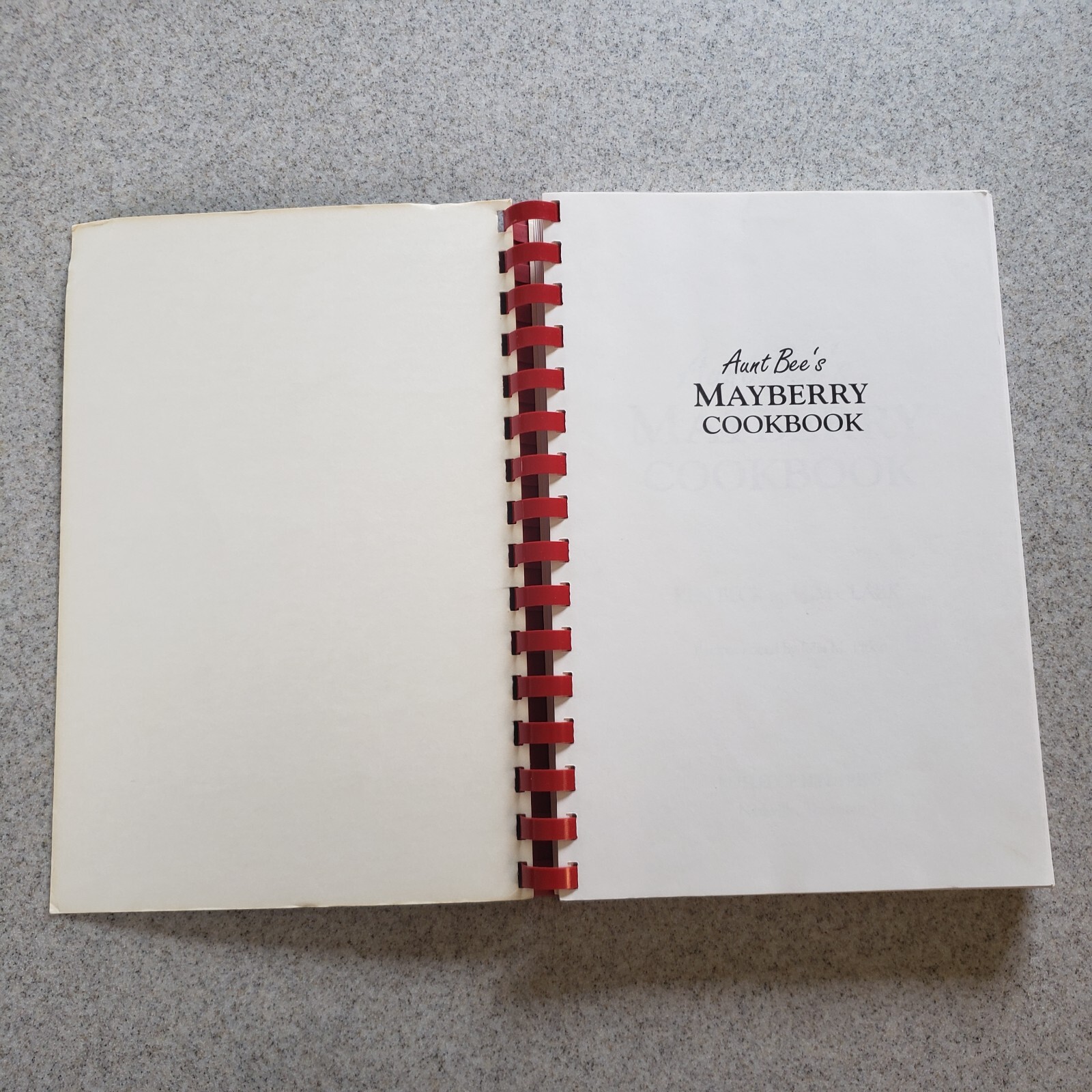 Aunt Bees Mayberry Cookbook 244 Pages Recipes Interesting Read Too
