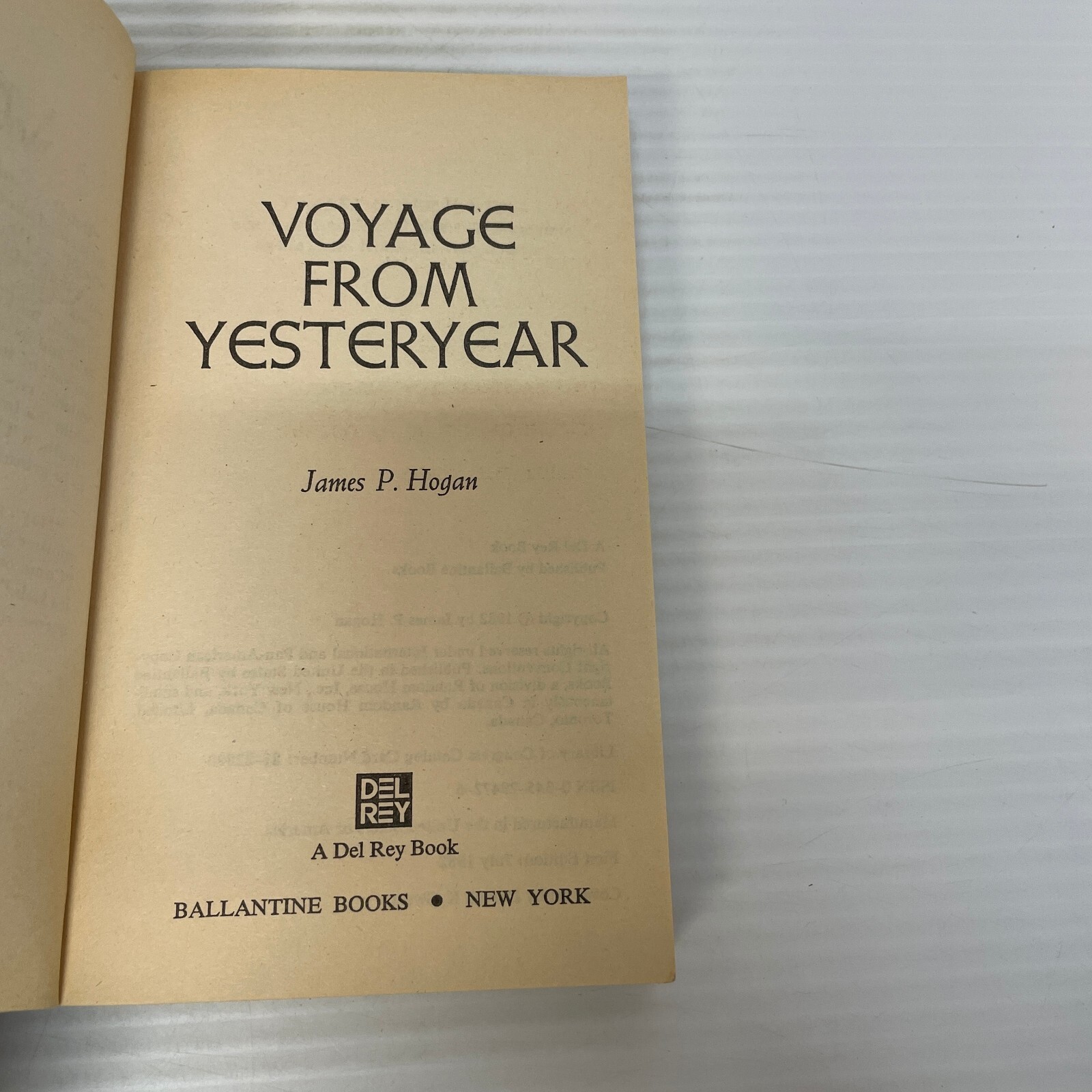 Voyage from Yesteryear Science Fiction Paperback Book by James P. Hogan 1982