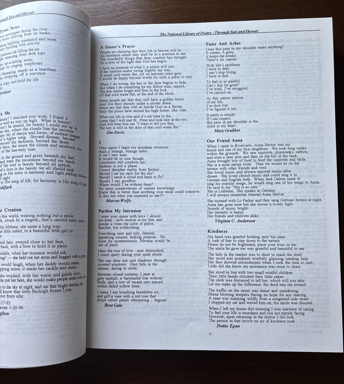 Through Sun and Shower 1997 The National Library of Poetry Chris Tyler, Editor
