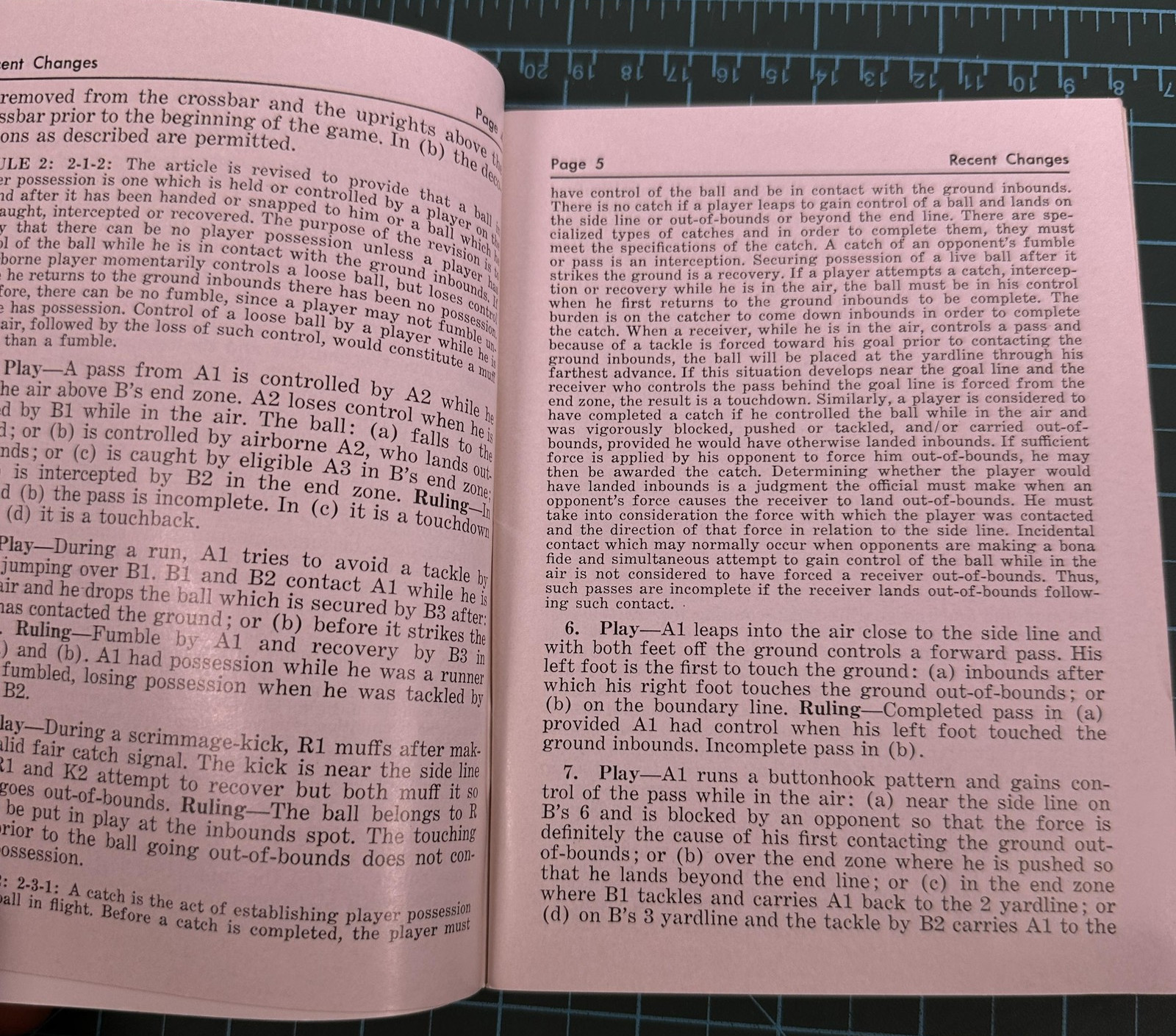 Vintage 1971 Football Rules & Case Books National Alliance NFHS High School