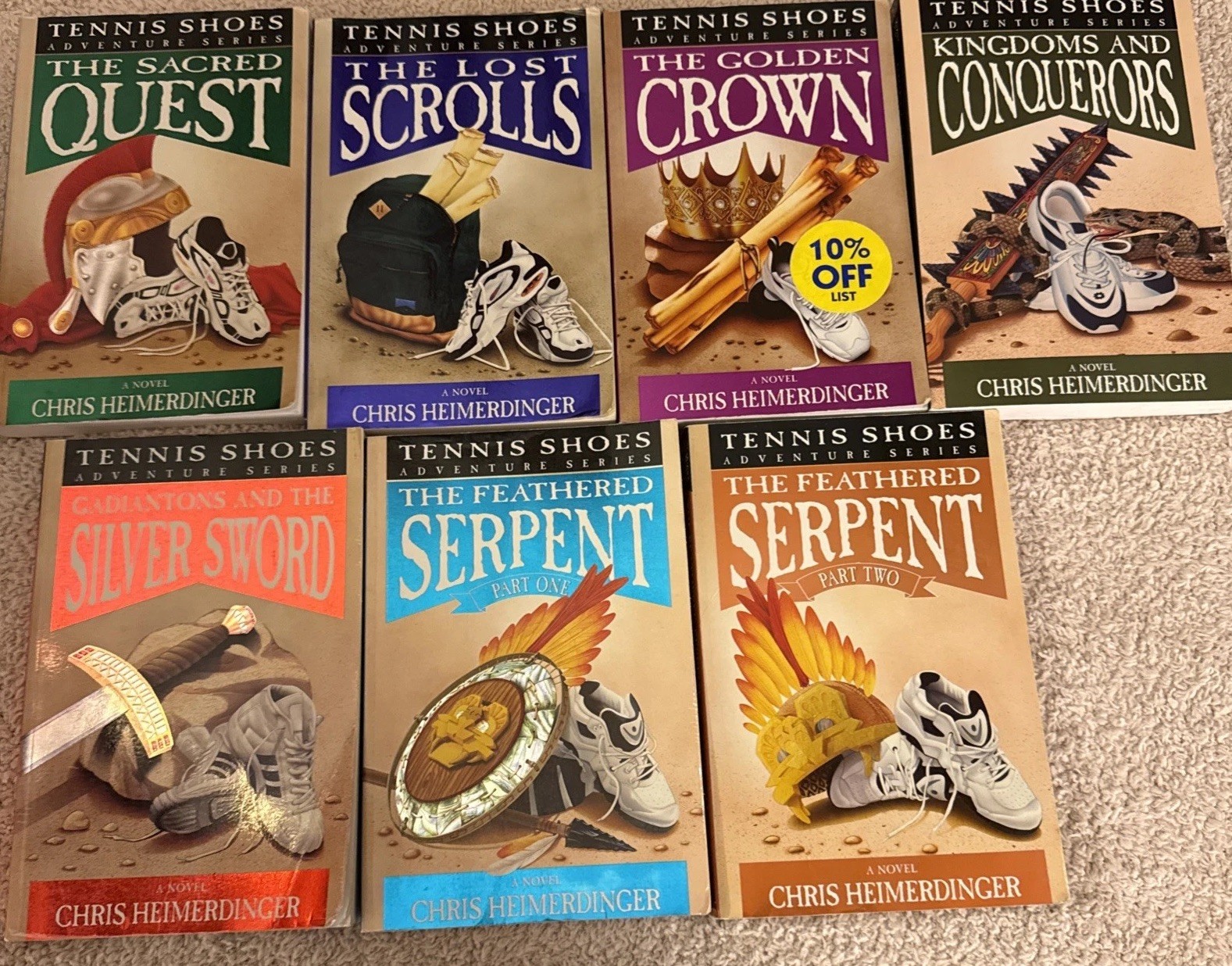 7 Books From The Tennis Shoes Adventure Series Books 2-3-4-5-6-7-10