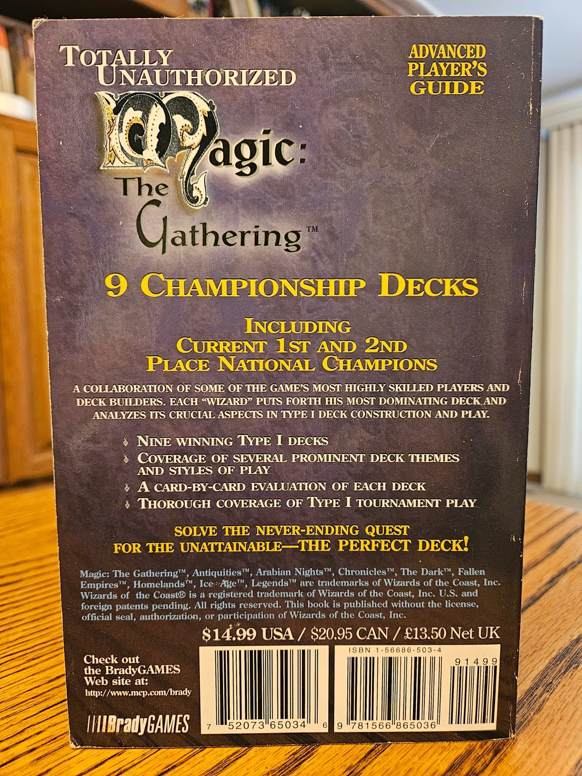 TOTALLY UNAUTHORIZED MAGIC: THE GATHERING – First Print, 352 pages, 1996
