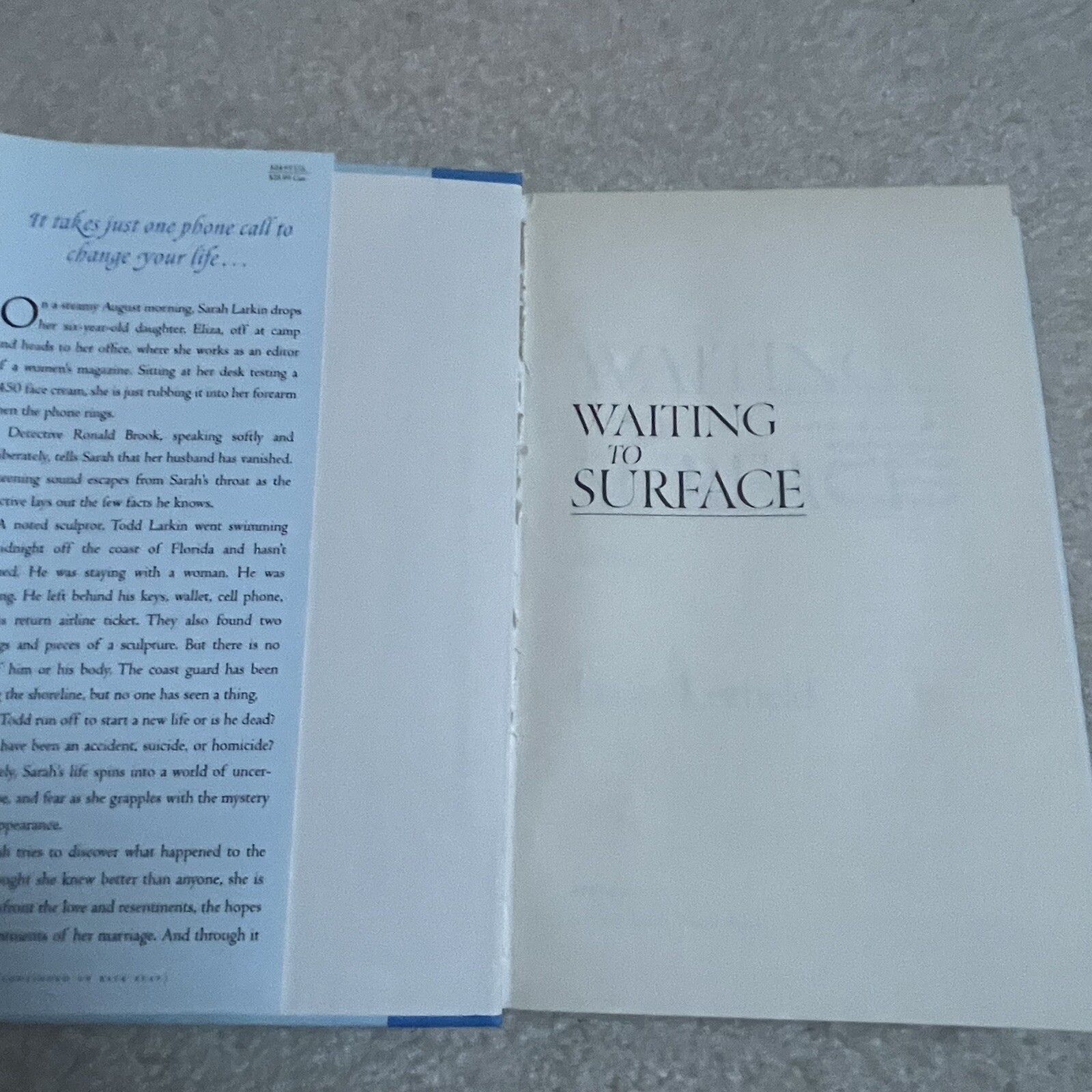Waiting to Surface, By Emily Listfield, Hardcover