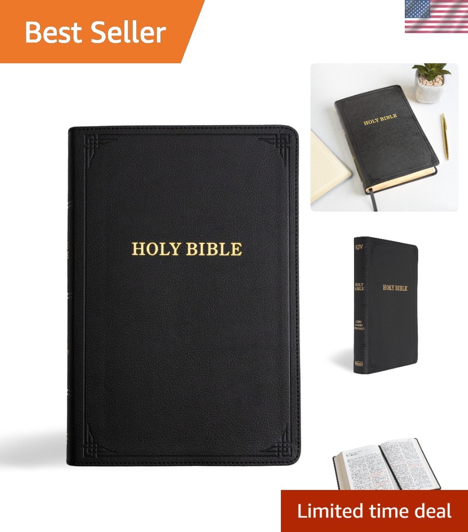 Luxury KJV Bible – Giant Print, Red Letter Edition, Decorative Leather Cover