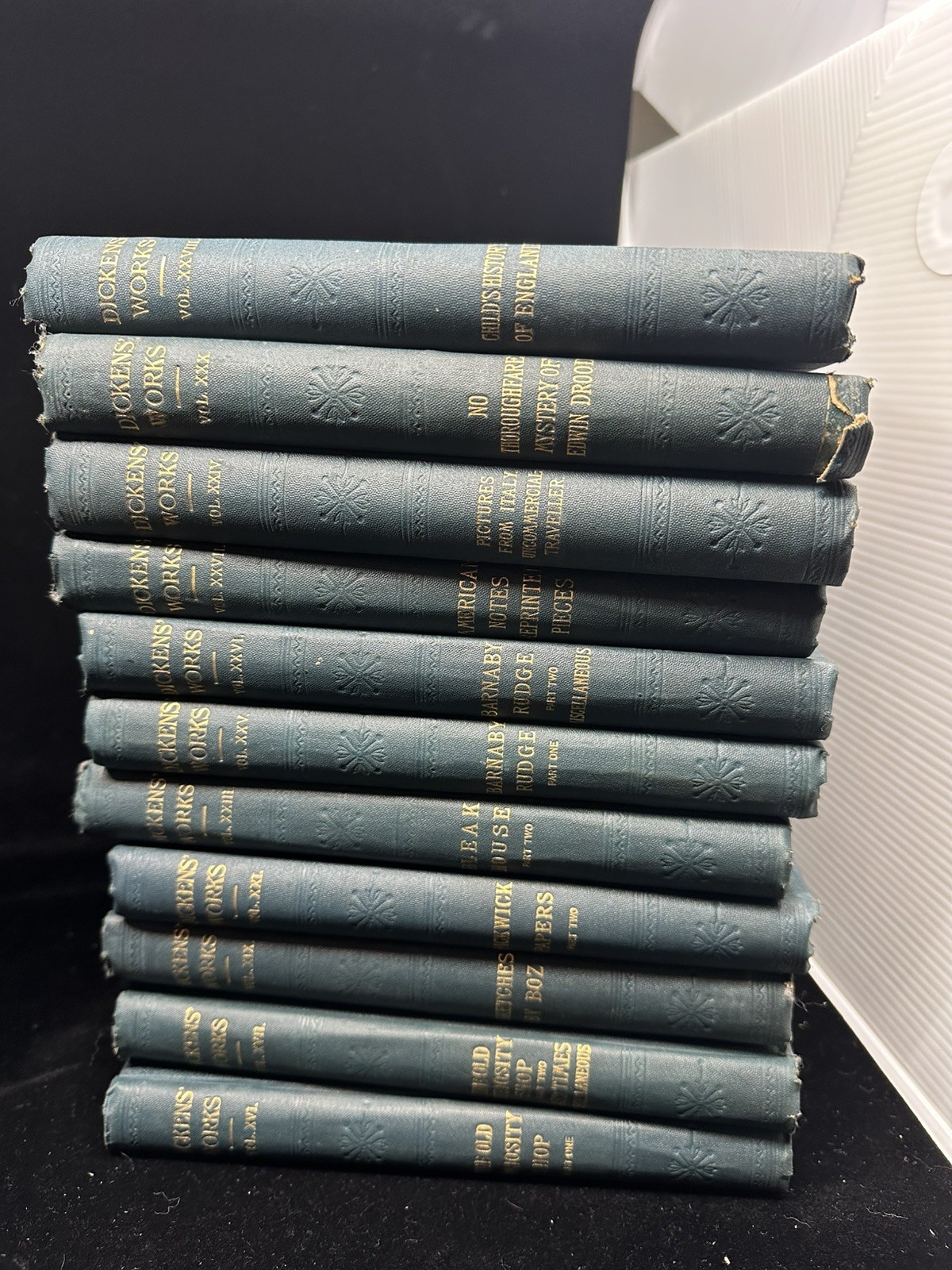 THE WORKS OF CHARLES DICKENS 1911 Collier 25 Volumes Set Vintage Lot