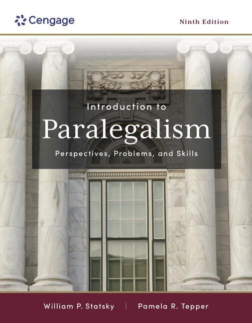 Introduction to Paralegalism: Perspectives, Problems and Skills (MindTap Cou…