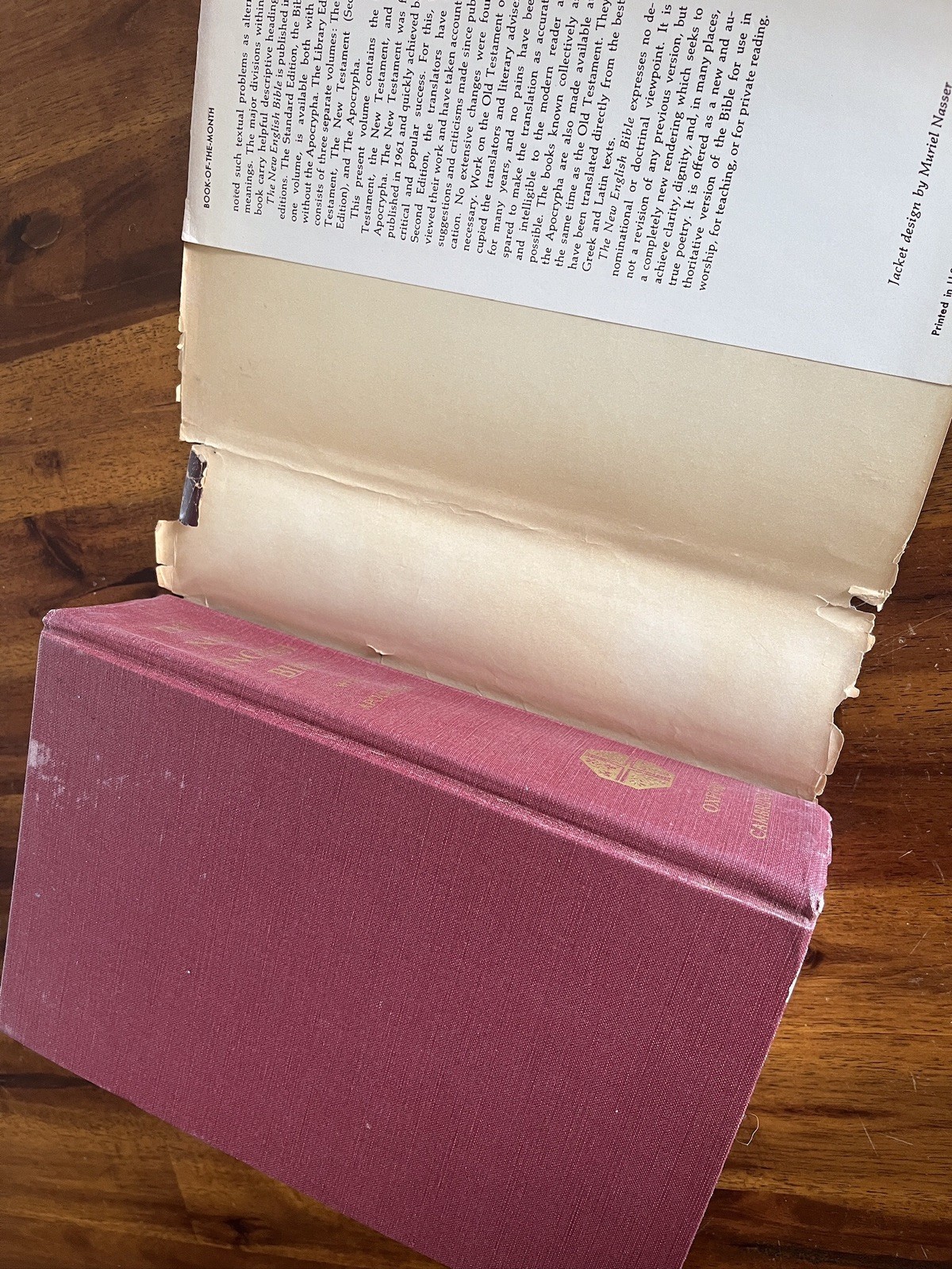Vtg The New English Bible With the Apocrypha Oxford University Press 1970 HC DJ