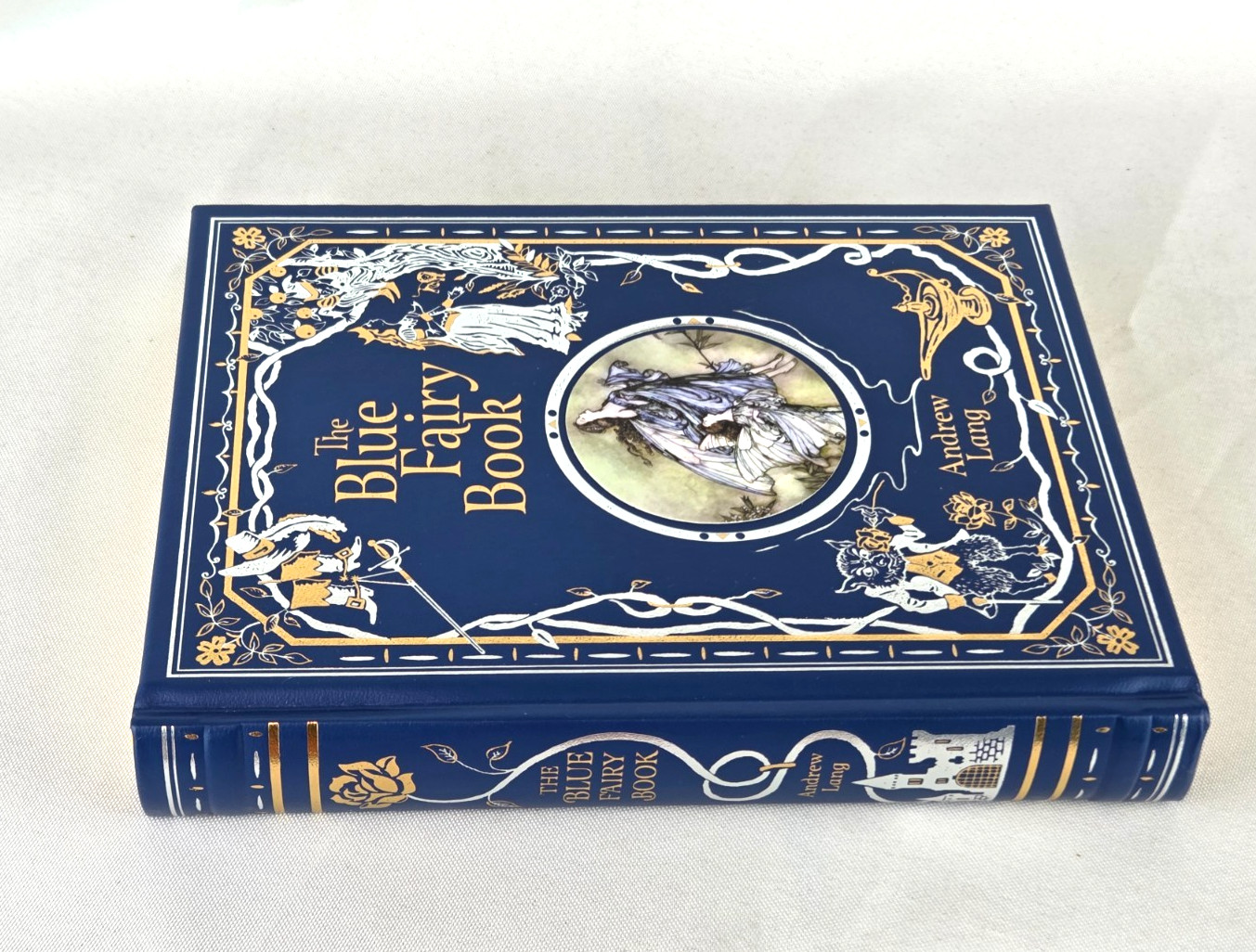 THE BLUE FAIRY BOOK Andrew Lang Illustrated Bonded Leather Gilded Pages *SEALED*