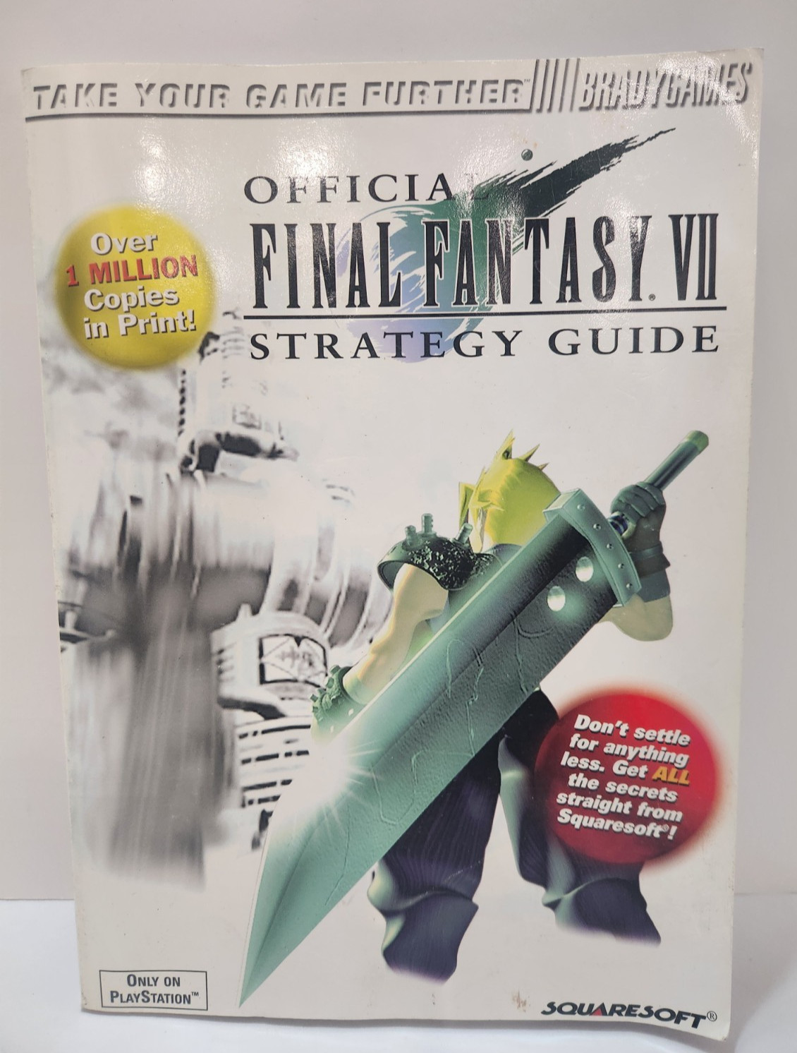 FINAL FANTASY VII BRADY GAMES STRATEGY GUIDE VERY RARE 1ST COVER! FF7
