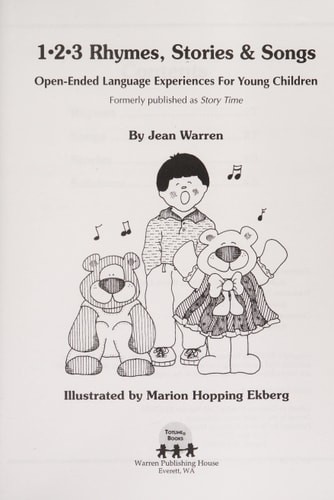 Totline 123 Rhymes Stories & Songs ~ Open-Ended Language (1-2-3 Series) Ages 3-6