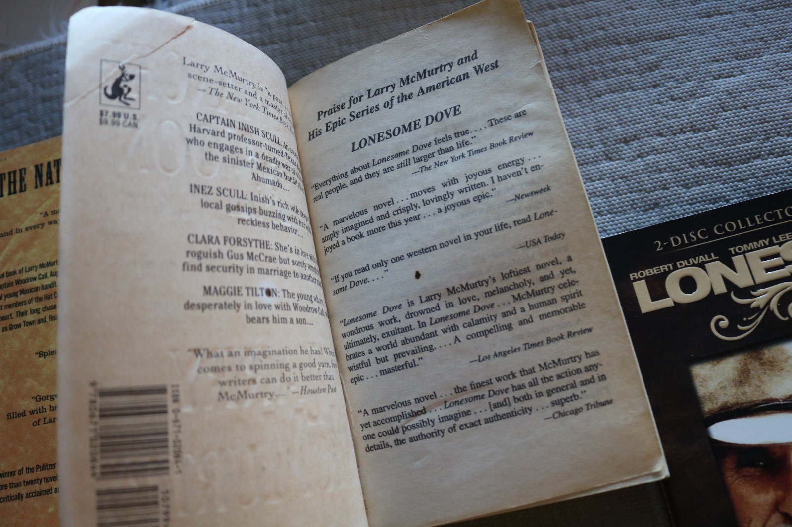 4 Larry McMurtry Lonesome Dove complete series paperback with free DVD