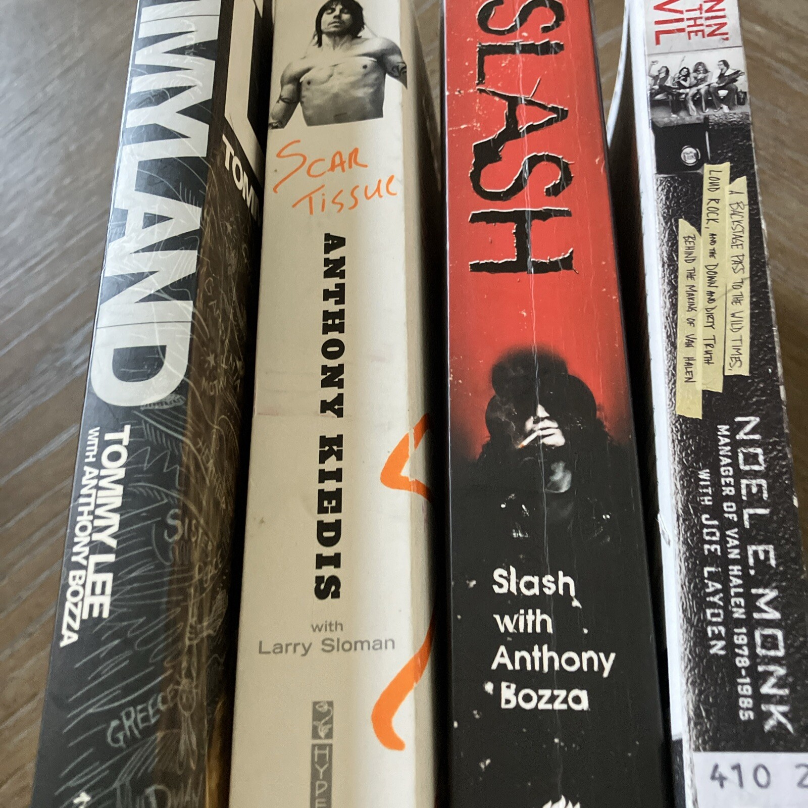 Lot Of 5 Rock Books Hammer of the Gods Led Zeppelin Anthony Kiedis Scar Tissue