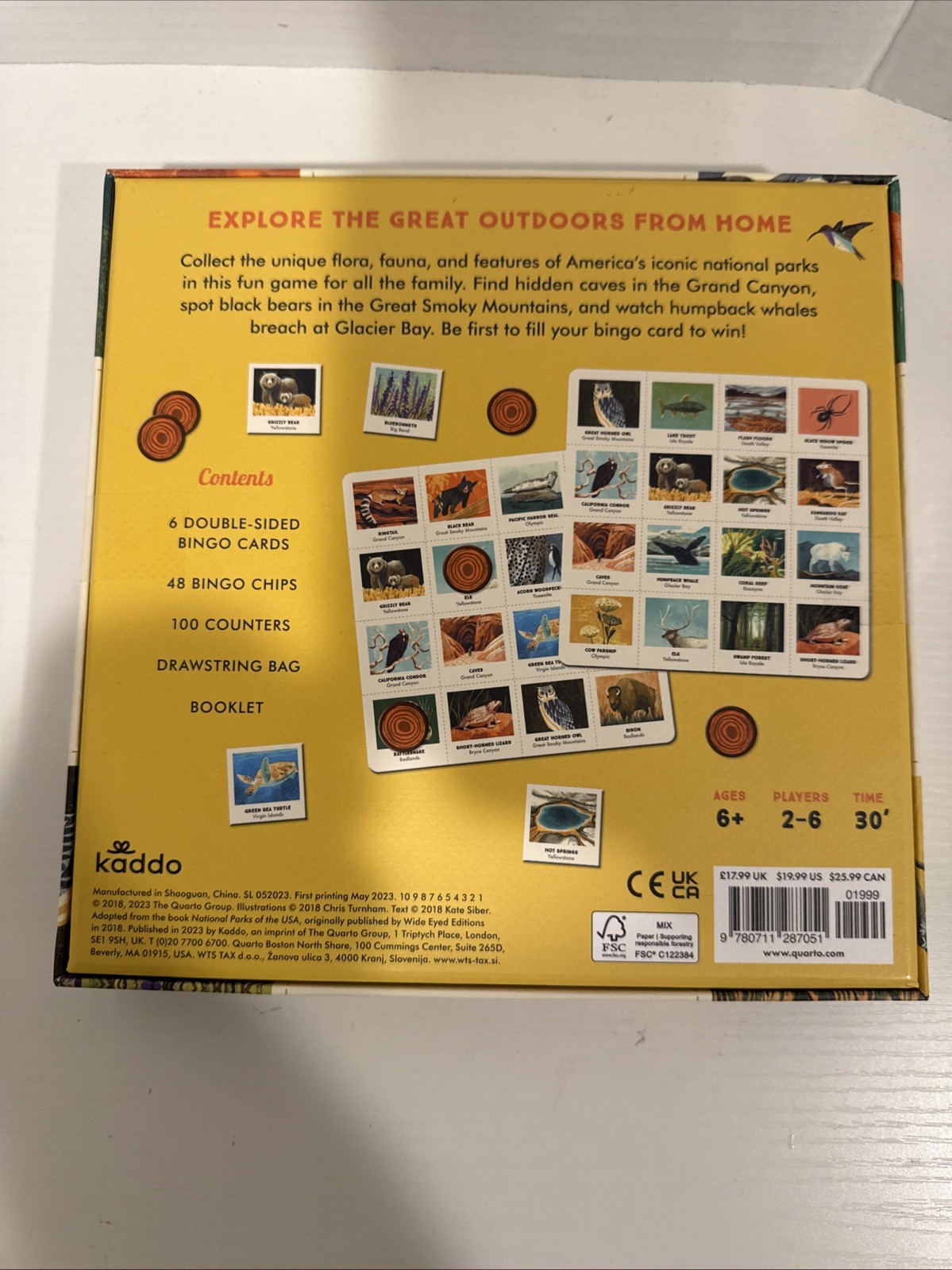 National Parks of the USA Bingo: A Bingo Game for Explorers (Game)