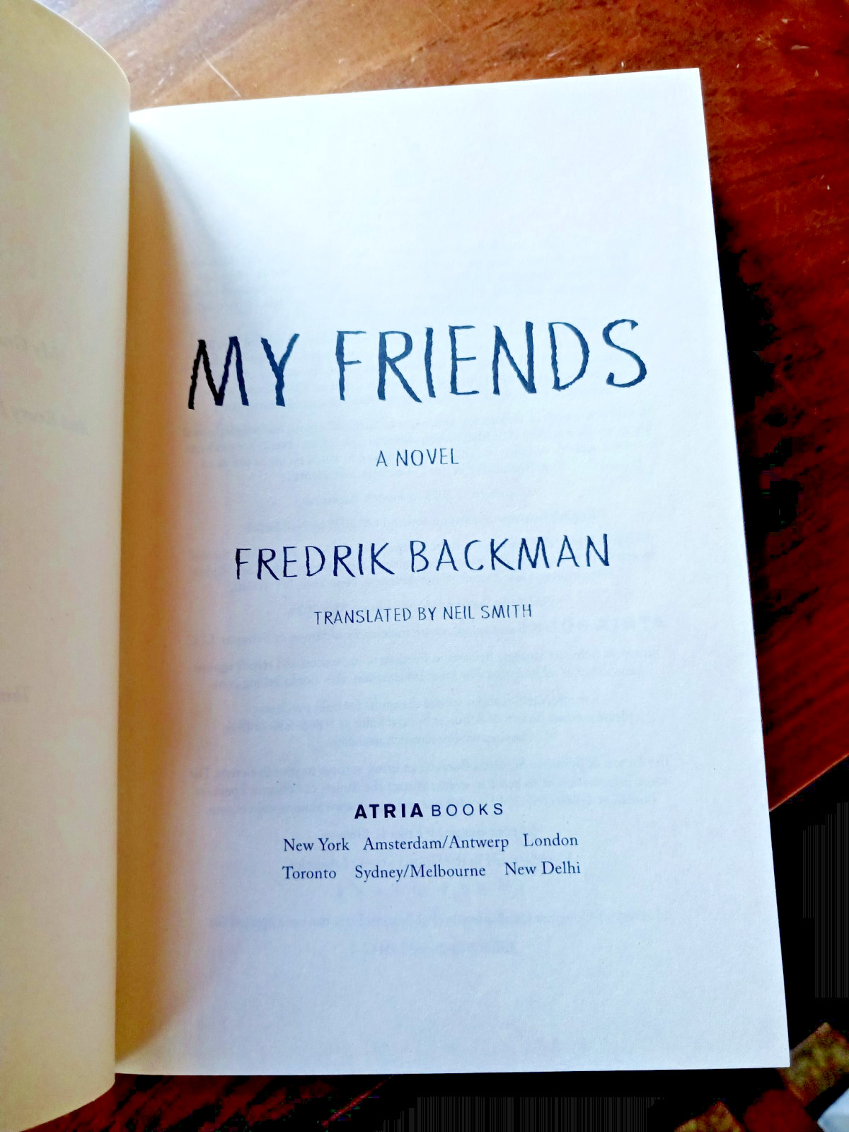 My Friends (Fredrik Backman) HC/DJ, 1st Edition, 2025-Beauty!