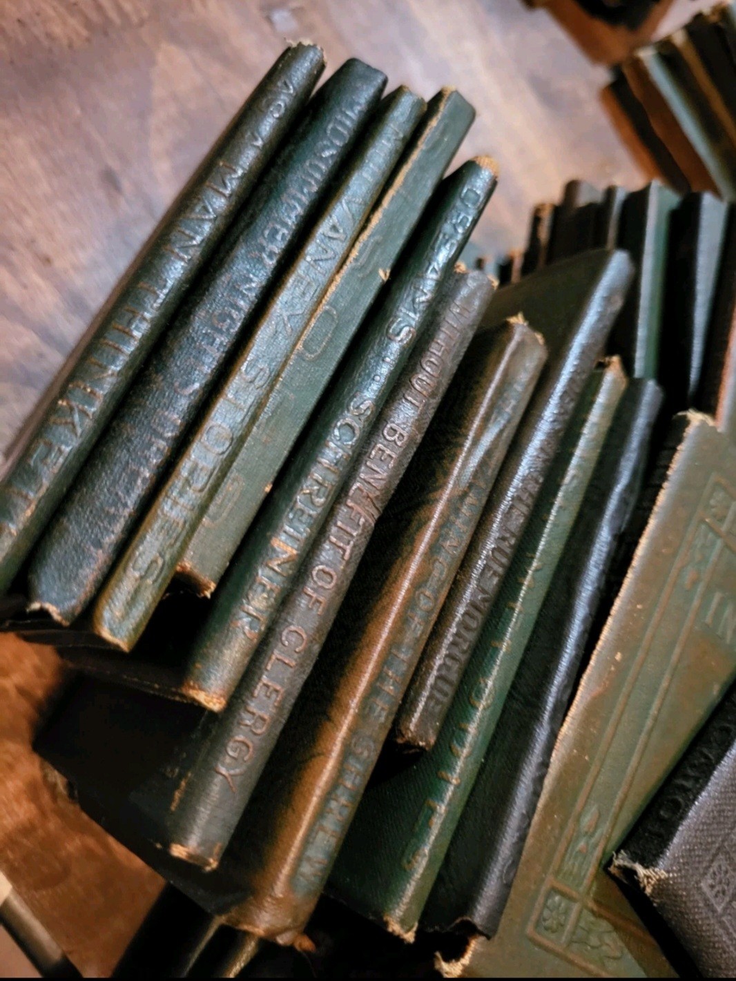 100 yr Old Antique Little Leather Library Books 1920’s Redcroft Pick Your Title