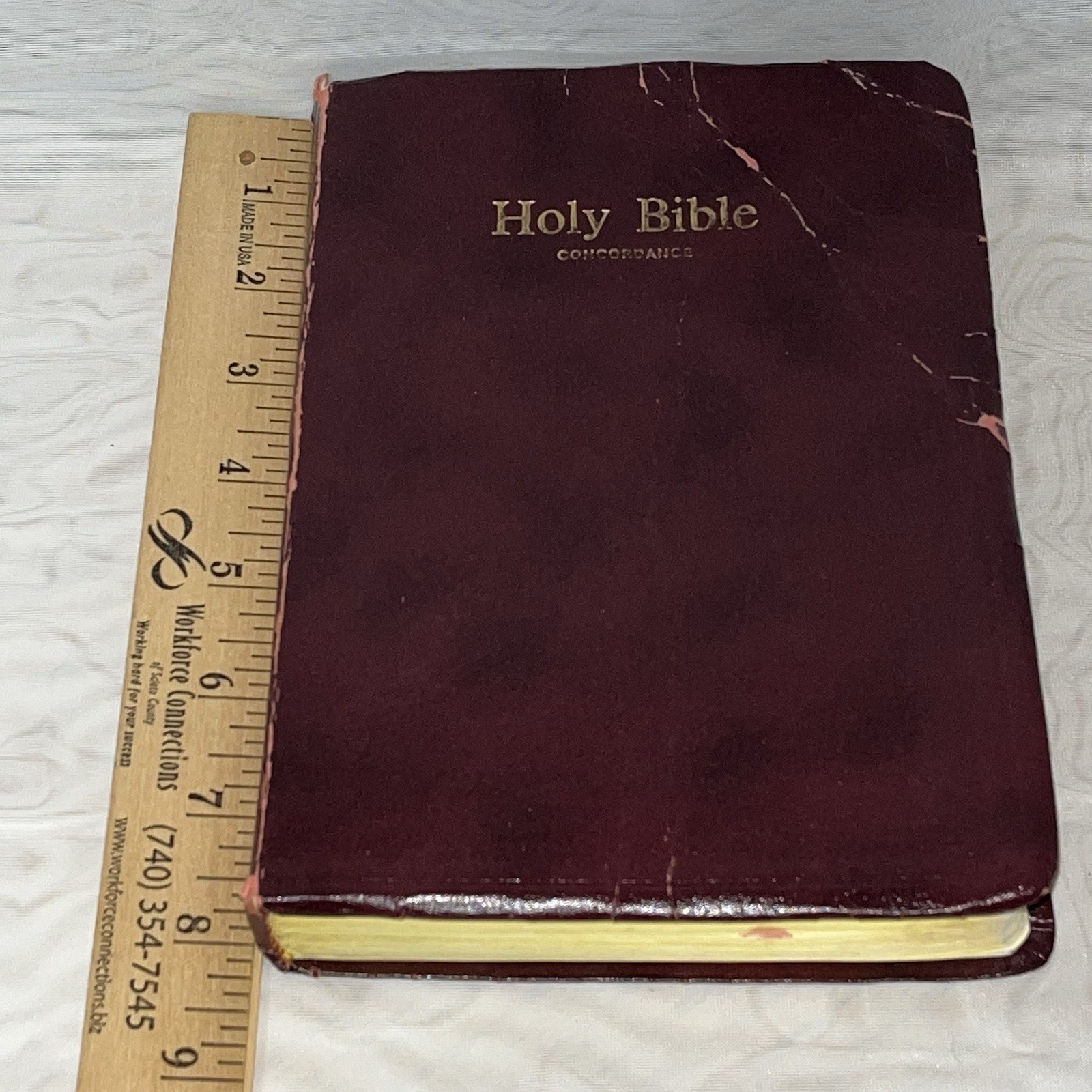 Holy Bible Concordance KJV Red Letter Edition 1973 Burgundy Word Aflame Press