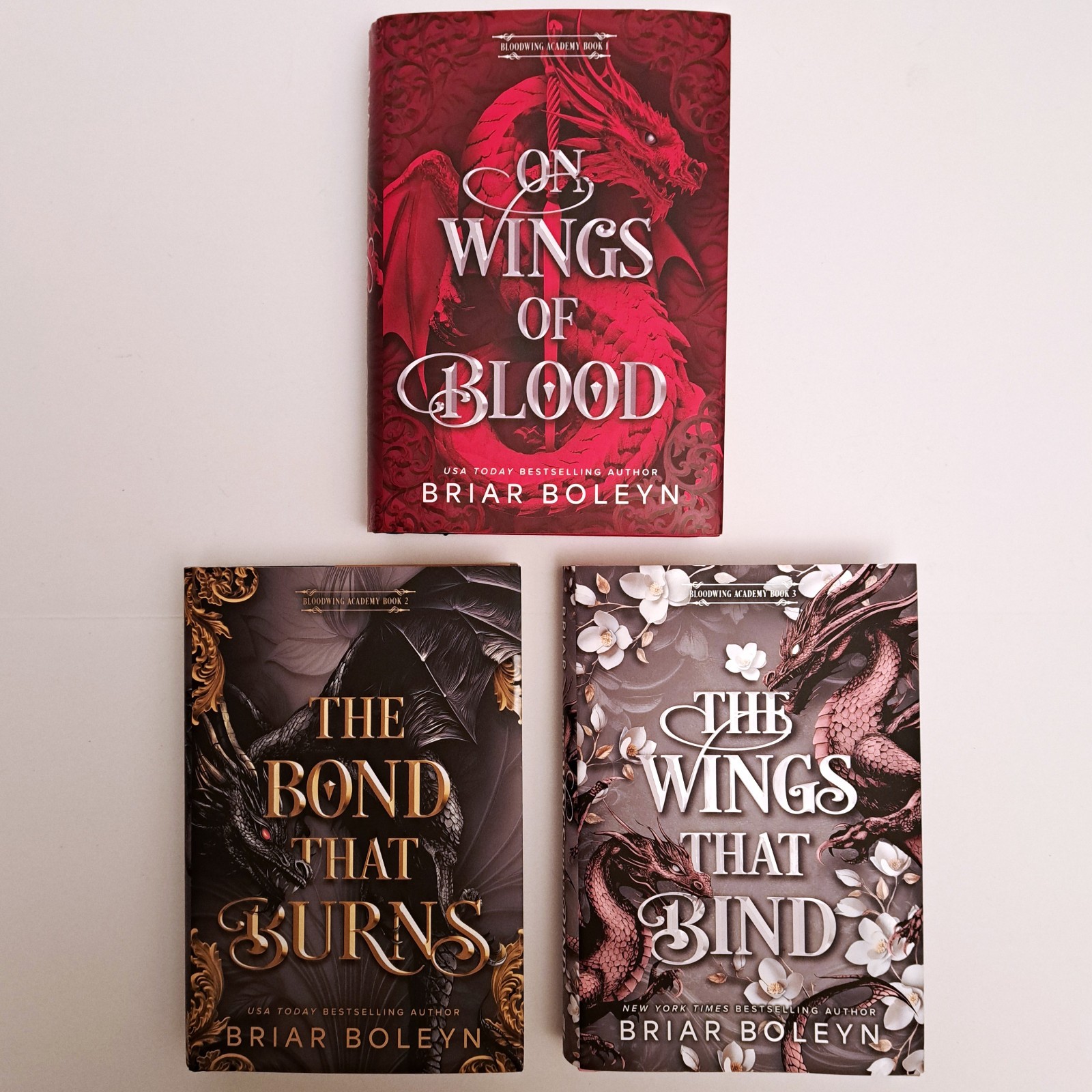 Bloodwing Academy HC Books 1-3 Boleyn – Dark Academia Vamp Romantasy – Like New