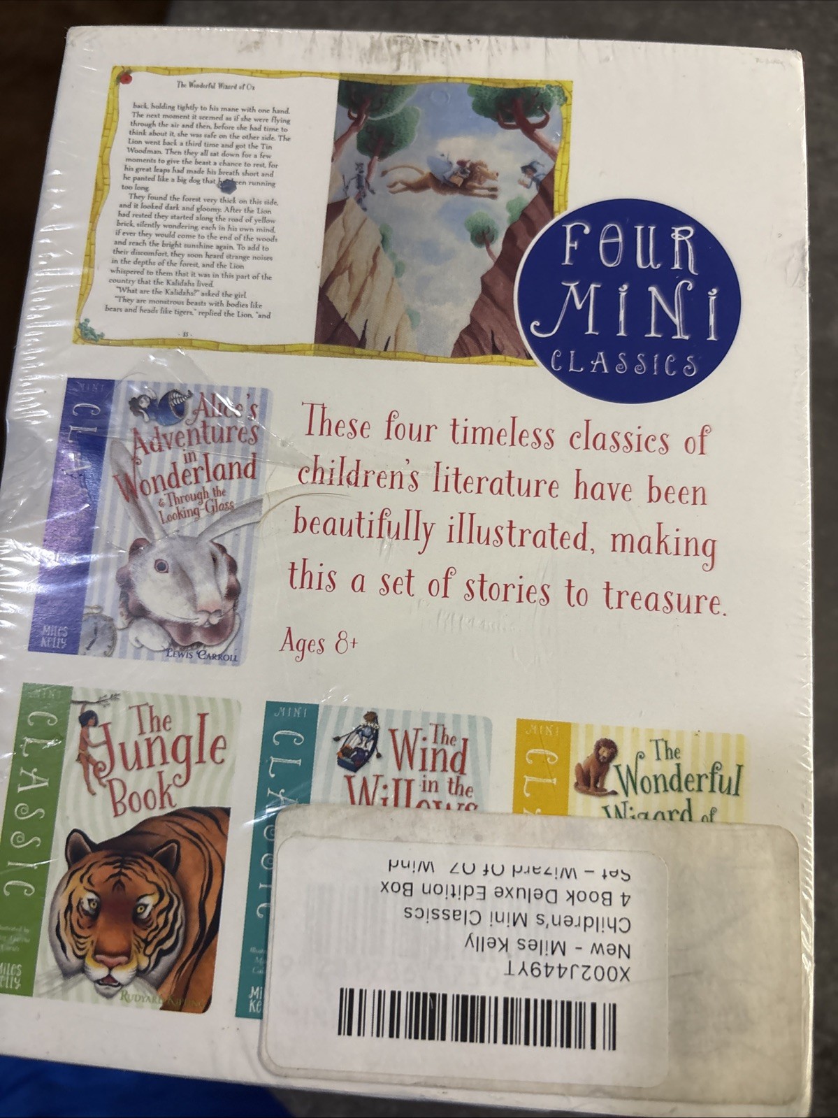 M Kelly Children’s Mini Classics 4 Book Deluxe Box Set – OZ, ALICE, JUNGLE BOOK