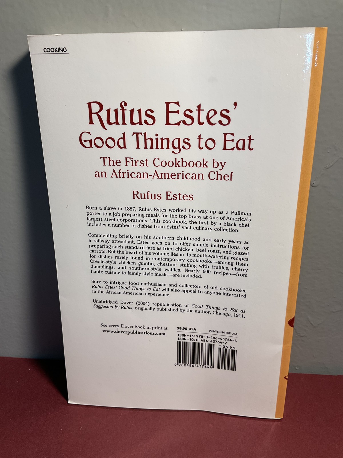 Rufus Estes’ Good Things to Eat First African-American Chef Cookbook Dover 2004
