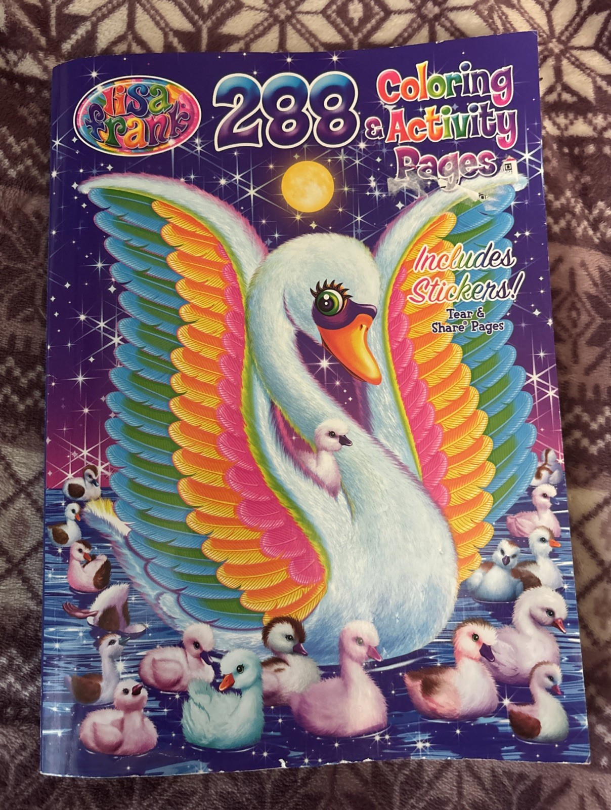 Lisa Frank Coloring and Activity 288 Pages Book NO STICKERS (2 Pages Used)