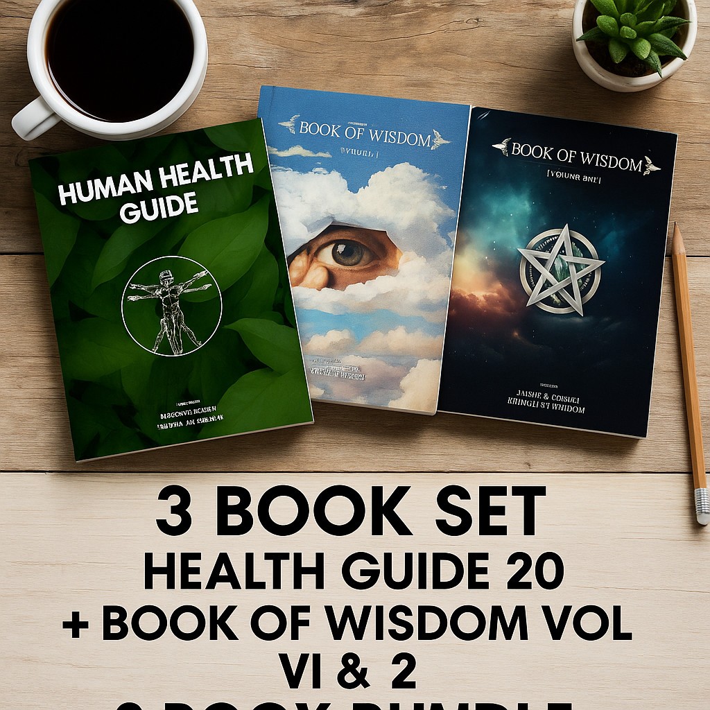 Health Guide 20 + Book of Wisdom Vol 1 & 2 by Harry B. Joseph – 3 Book BUNDLE