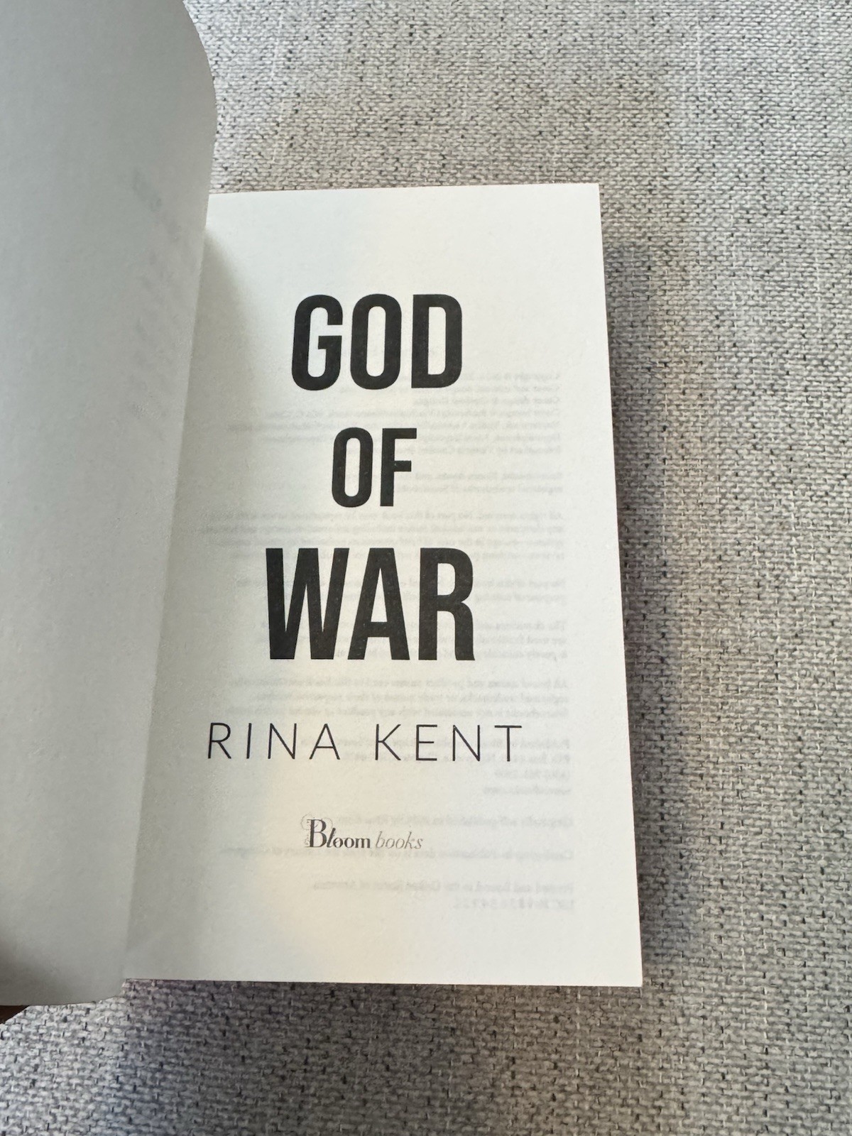 God Of War By Rina Kent Signed Deluxe Edition With Sprayed Edges Legacy Of Gods