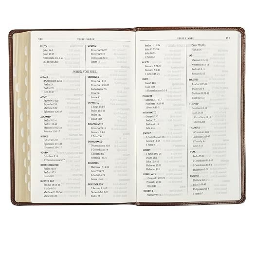 The Holy Bible Kings James Version Bible Thumb Indexed Red Letter / Brown NEW***