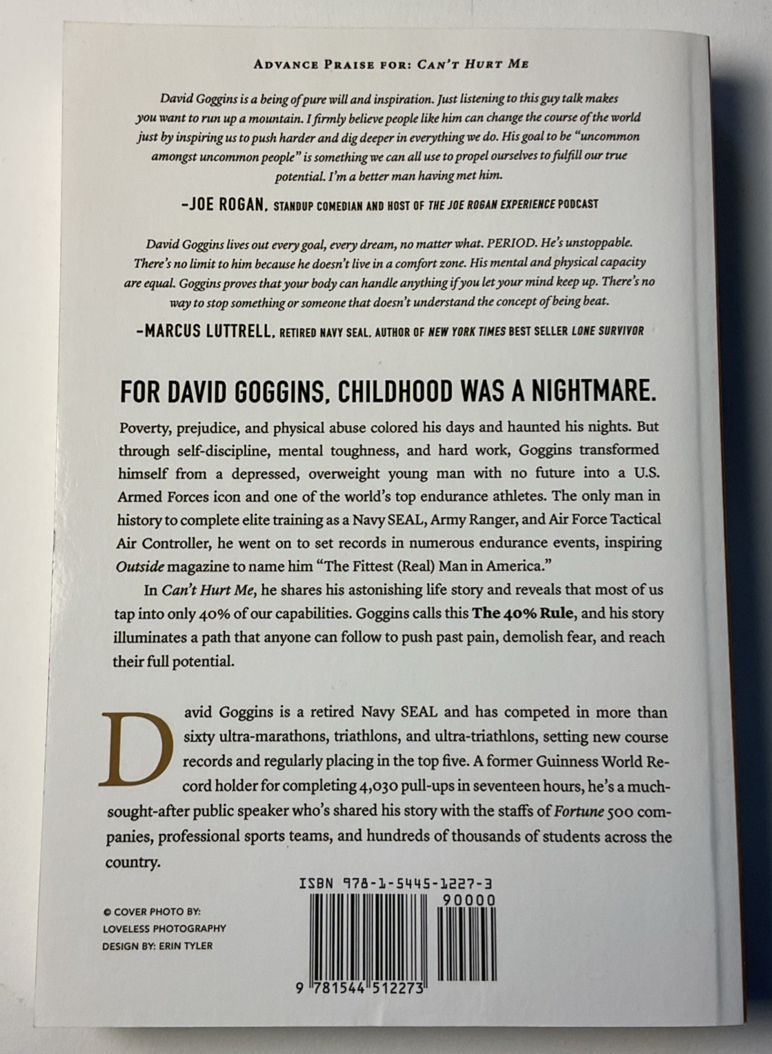 Can’t Hurt Me : Master Your Mind and Defy the Odds by David Goggins (2018, NEW
