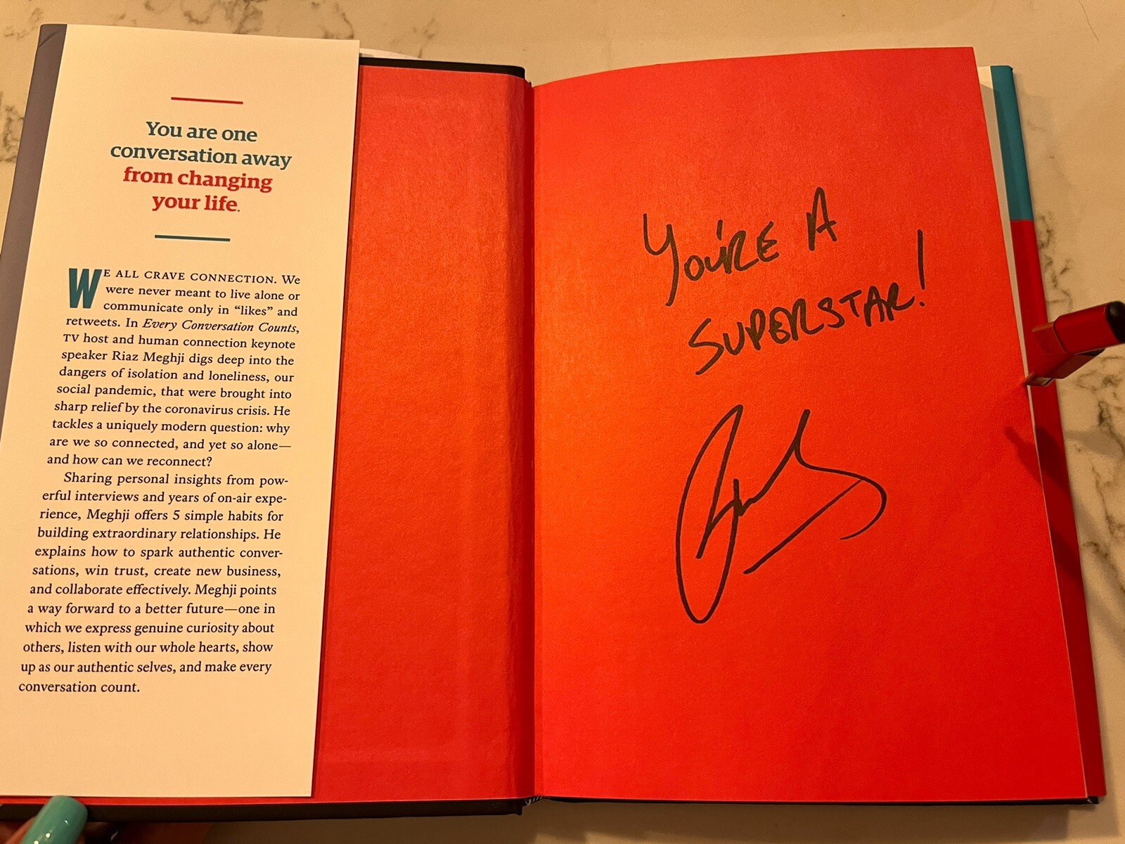 Every Conversation Counts: Habits of Human Connection By R. Meghji HC DJ Signed