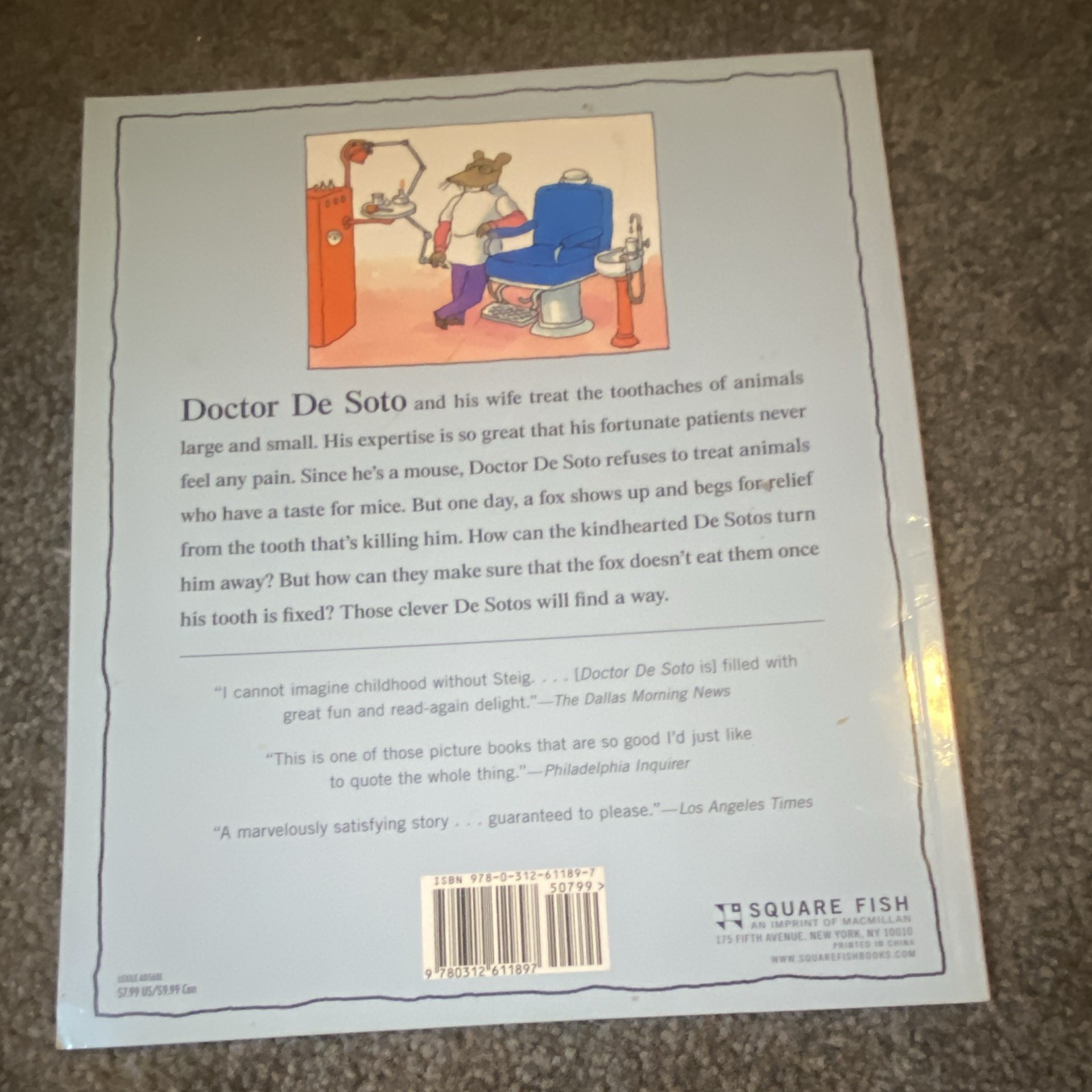 Doctor De Soto William Steig 2010 Trade PB Picture Book Square Fish Newbery