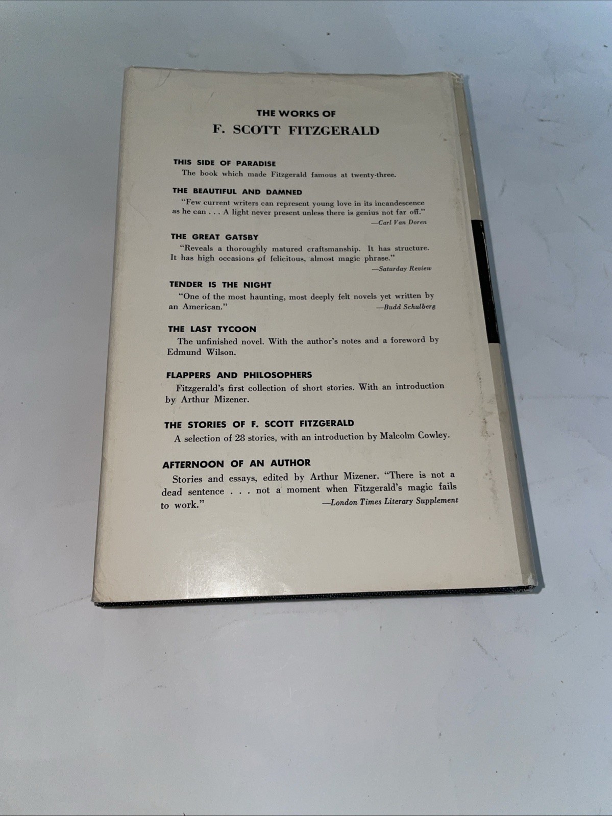 The Stories of F. Scott Fitzgerald Hardcover Twenty-eight Stories Scribners Hc –
