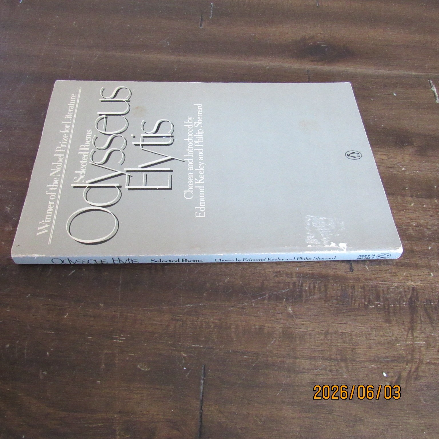 Selected Poems-Odysseus Elytis-Edmund Keeley-Philip Sherrard-PB-Penguin-1981