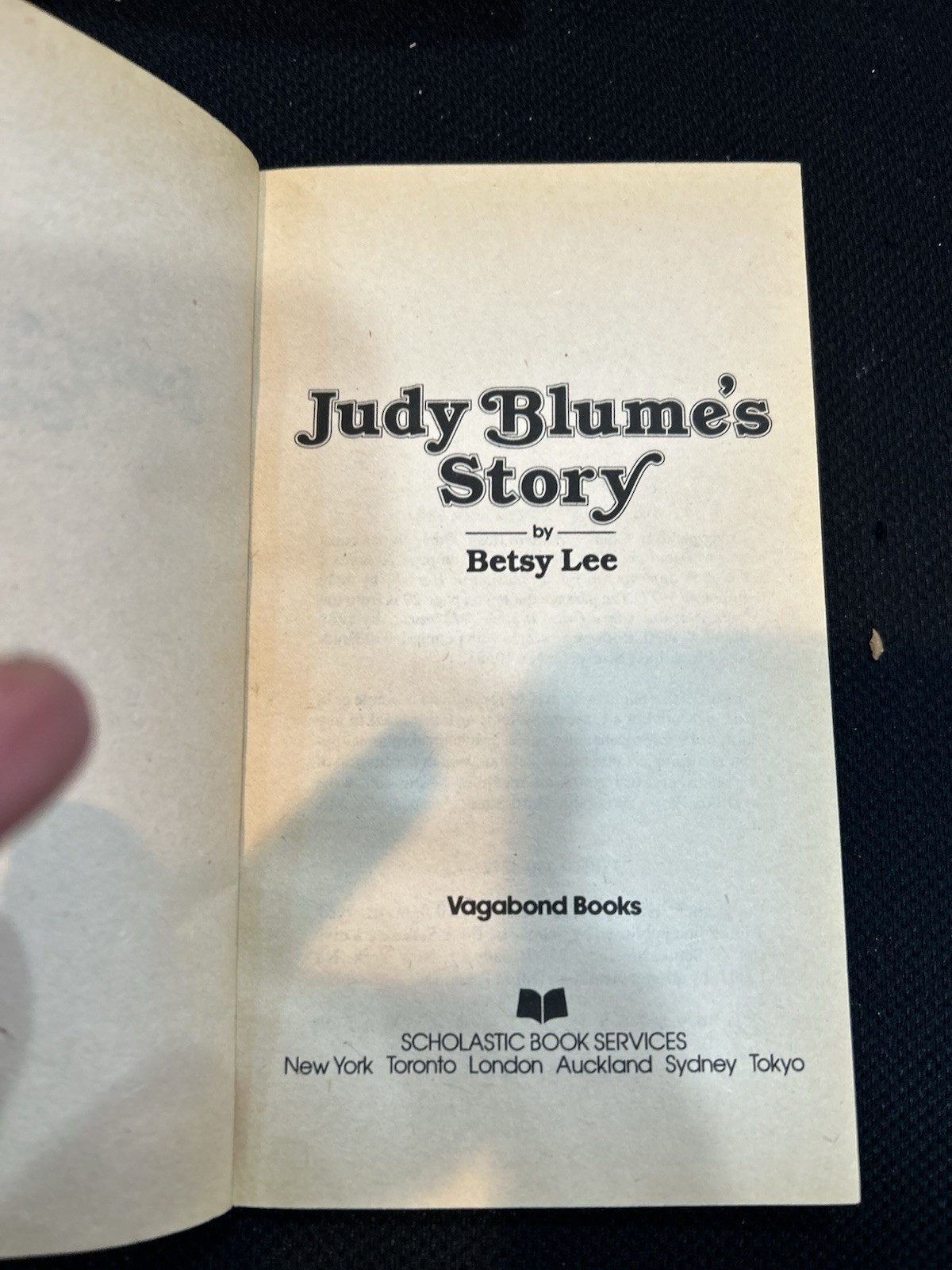 Judy Blume’s Story by Betsy Lee Vagabond Books Scholastic Paperback 1981