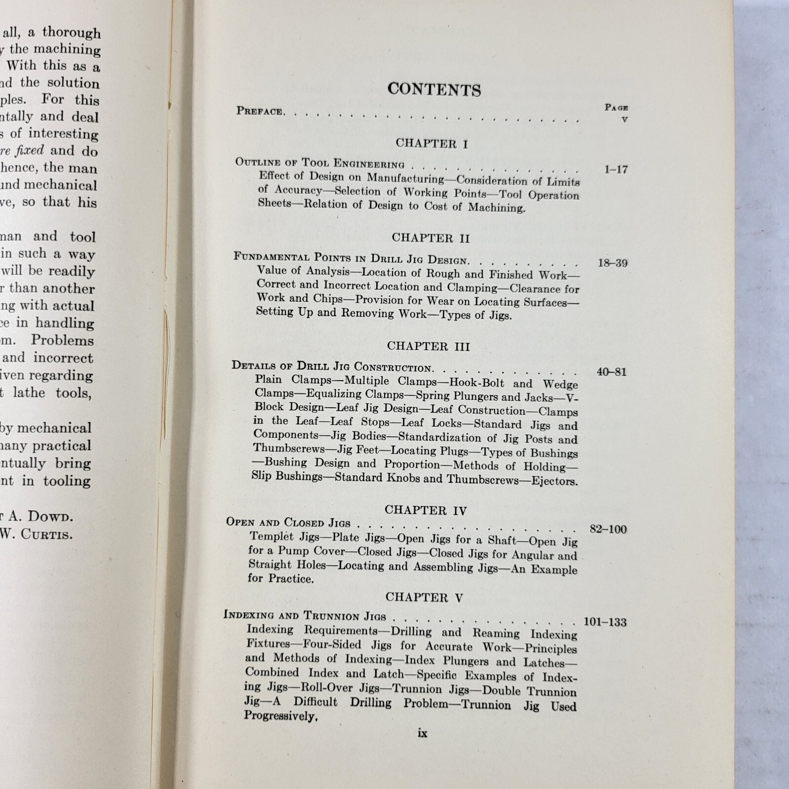 1922 Tool Engineering Jigs & Fixtures by Gowd & Curtis 1st Edition