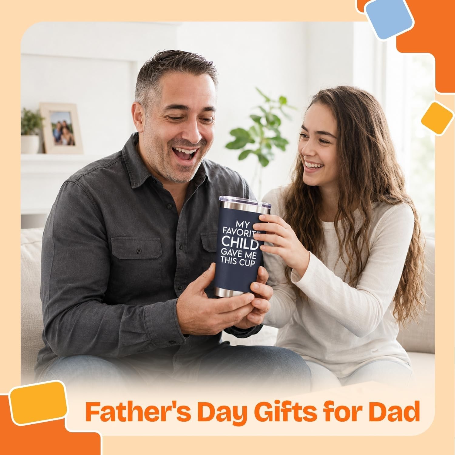 Insulated 20 oz Dad Tumbler – Perfect Gift from Daughter or Son for Father’s Day