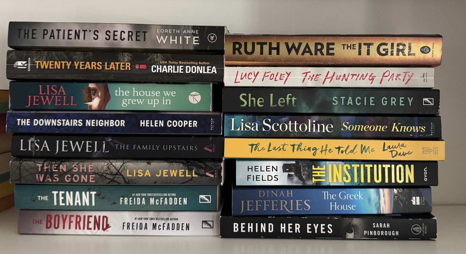 Lot 16 PSYCHOLOGICAL THRILLERS Freida McFadden Lisa Jewell Lucy Foley