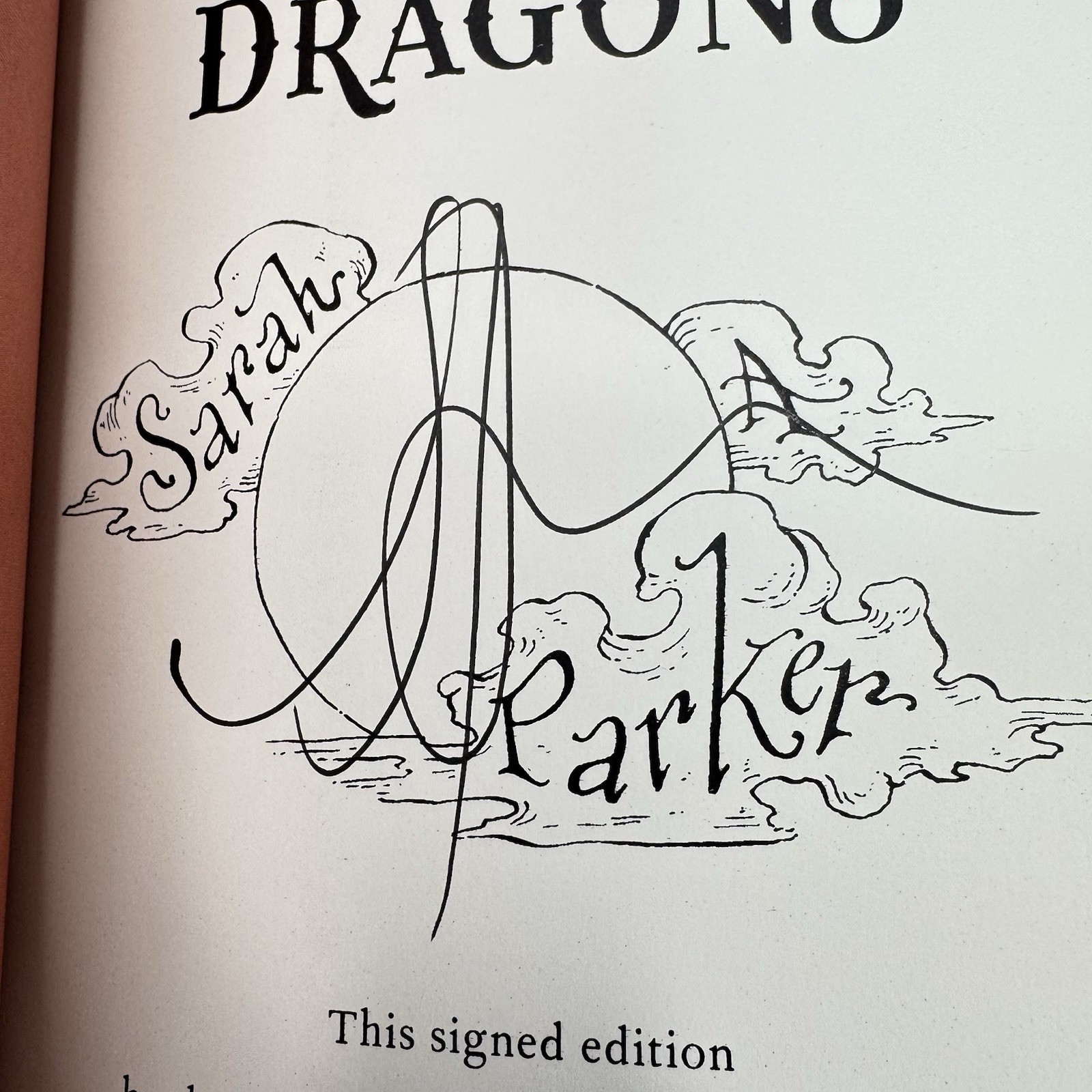 The Ballad of Falling Dragons by Sarah A. Parker Barnes & Noble Exc. HAND SIGNED