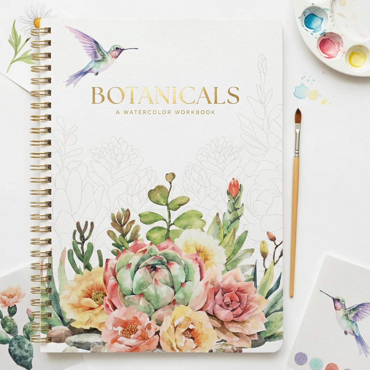 Beautiful Watercolor Book for Beginners – Guided Watercolor Painting Workbook w