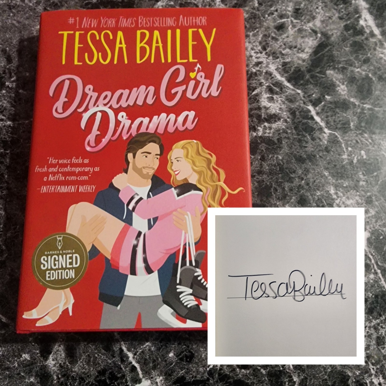 Signed Book – Dream Girl Drama by Tessa Bailey Barnes Noble 1st Edition HC New