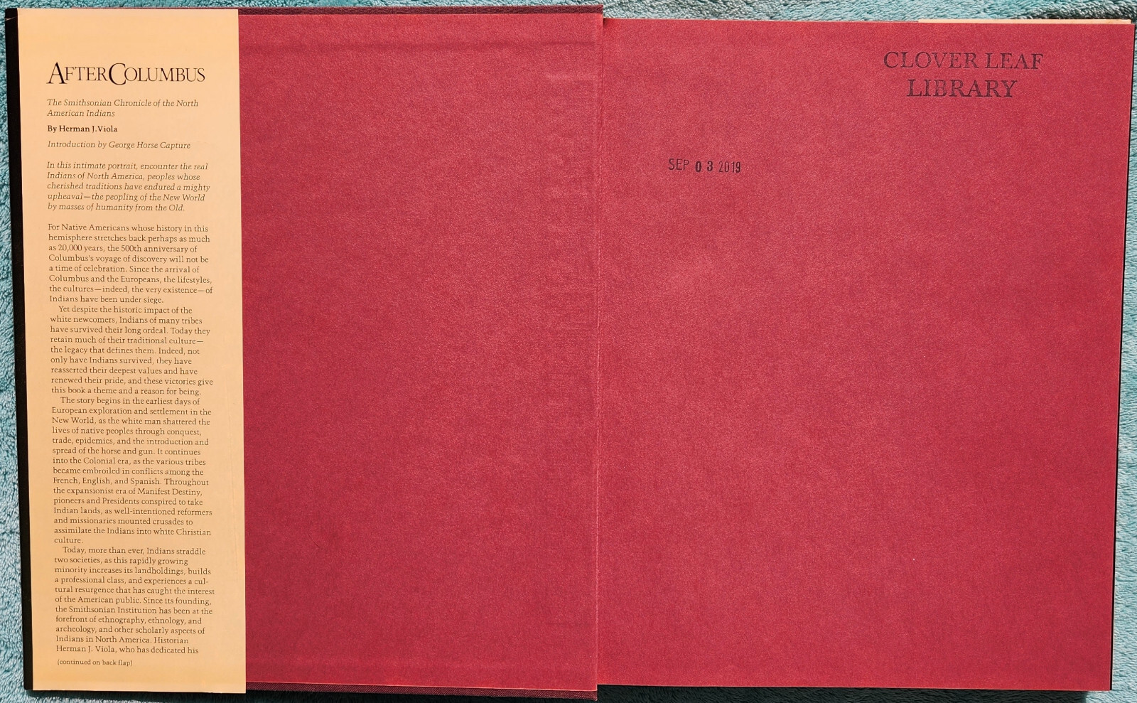 After Columbus Chronicle Of The North American Indians 1990 Hardcover 288 Pages