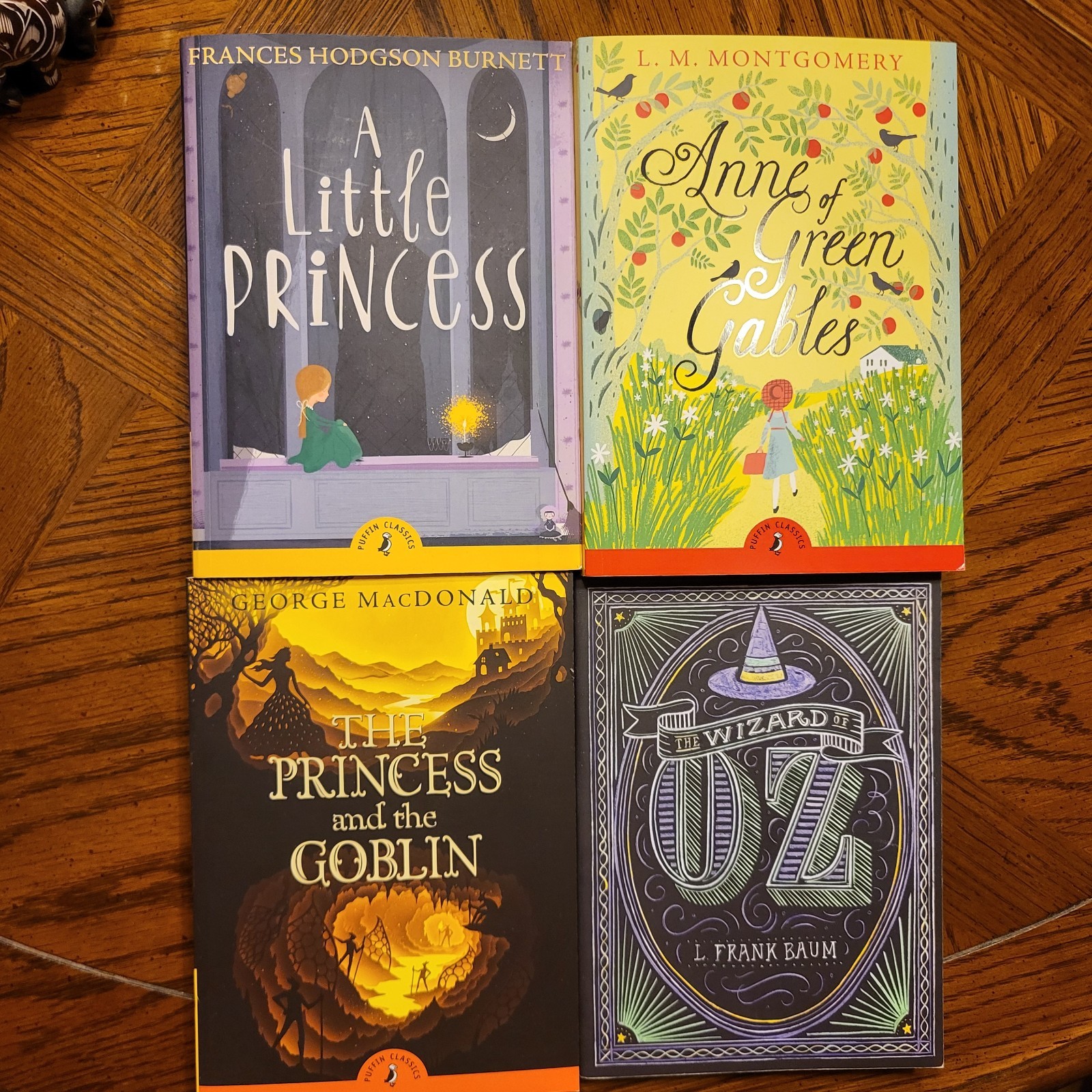 Puffin Books Lot Of 4: Anne Green Gables, Little Princess, Princess & Goblin, Oz