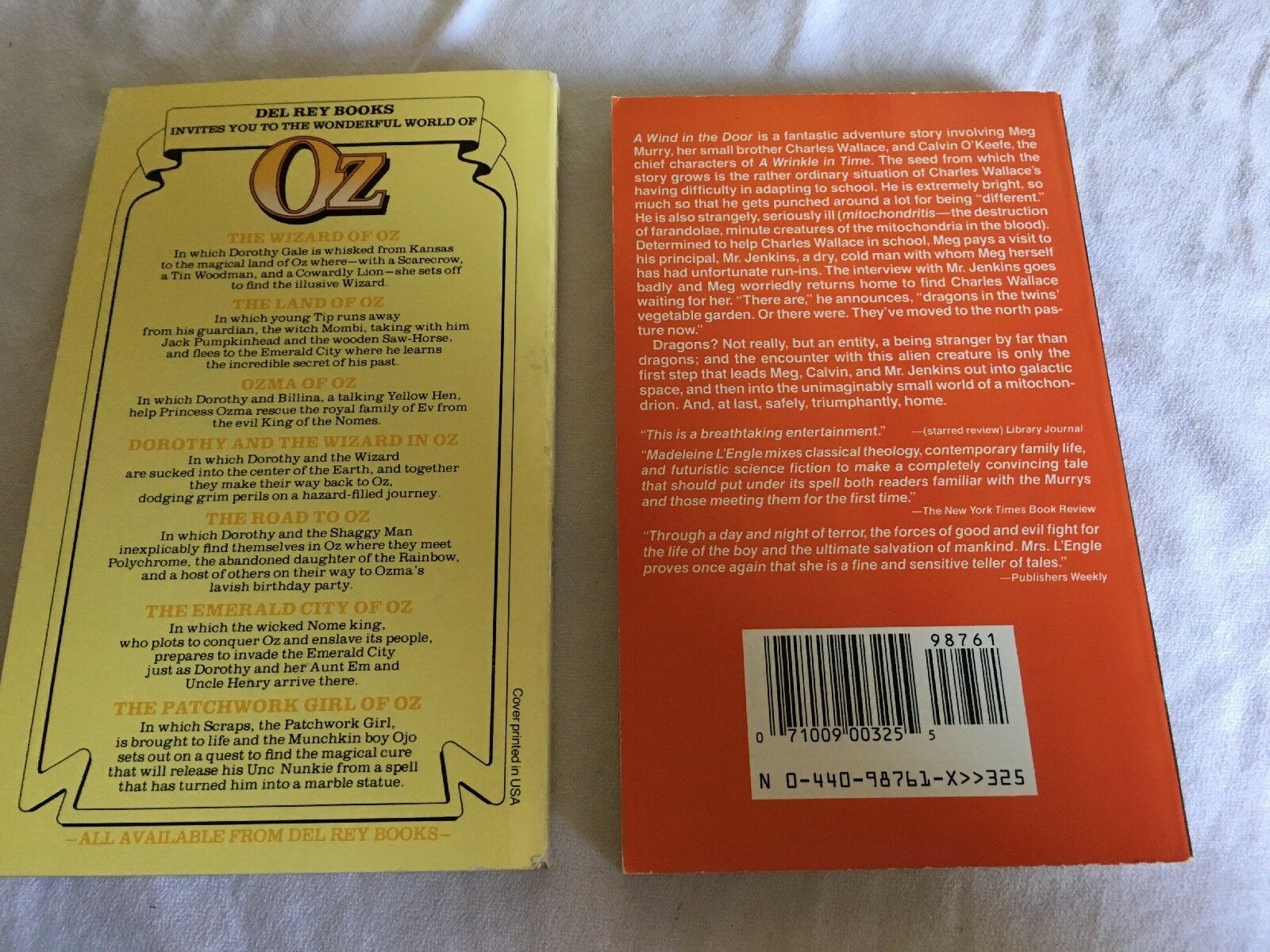 6 PBs Gr 4-7 Shane, Wizard of Oz, Wind in the Door, Jemmy, Summer Life, X-Files