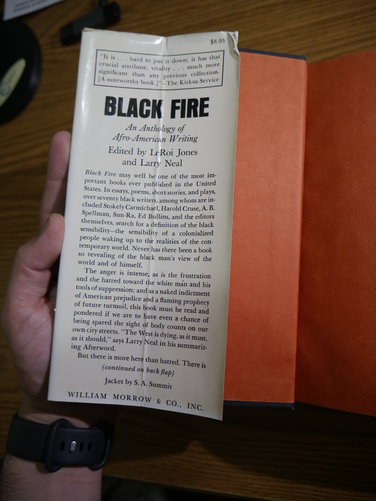 Black Fire: An Anthology of Afro-American Writing LeRoi Jones & Larry Neal 1971