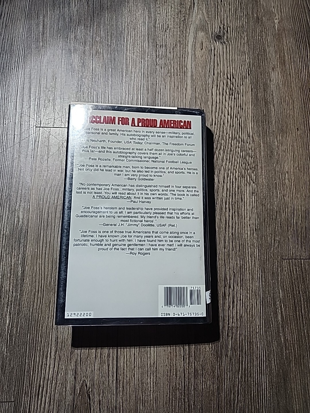 SIGNED 1st Printing First Edition A Proud American By Joe Foss 1992 HC DJ PC