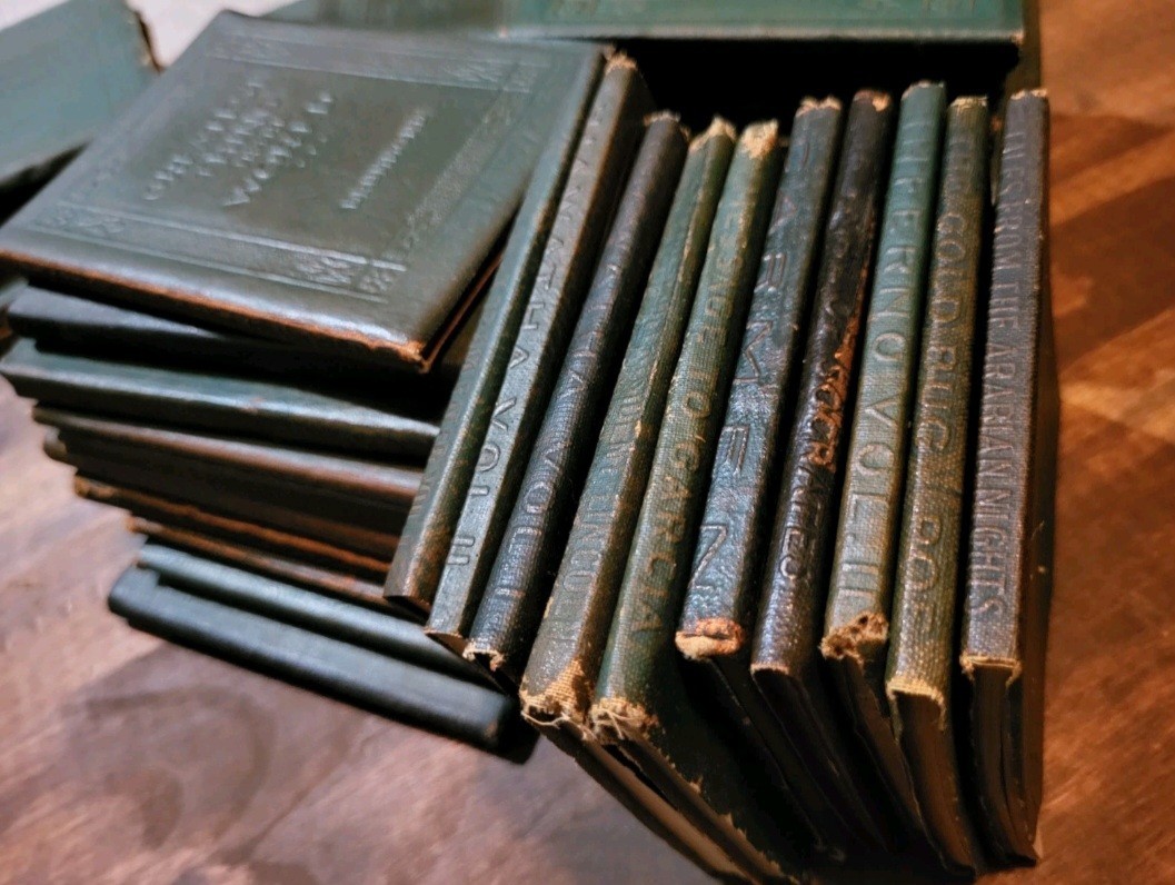 100 yr Old Antique Little Leather Library Books 1920’s Redcroft Pick Your Title