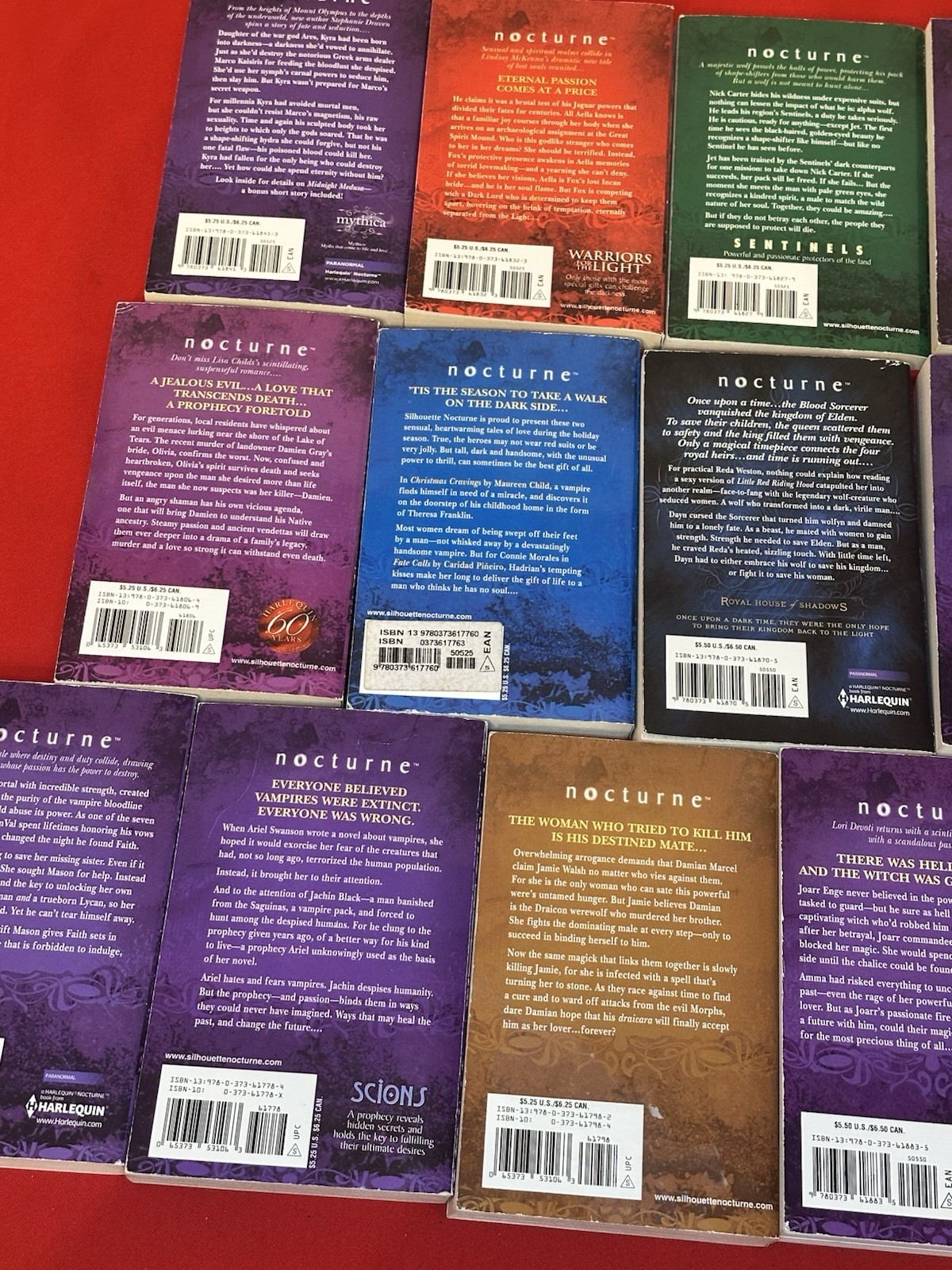 Nocturne Fantasy Romance Novels Lot Of 13 Various Authors