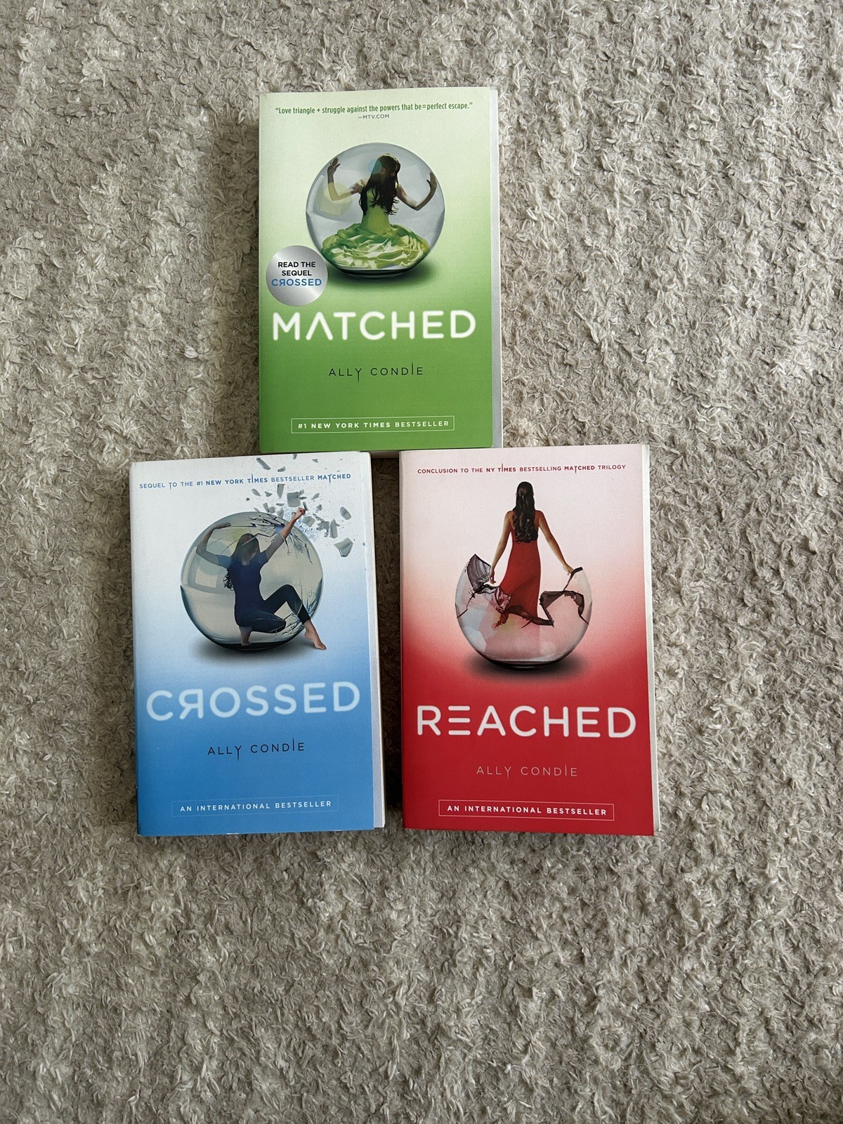 Matched Trilogy Books by Ally Condie (2012, Paperback) Young Adult Dystopian